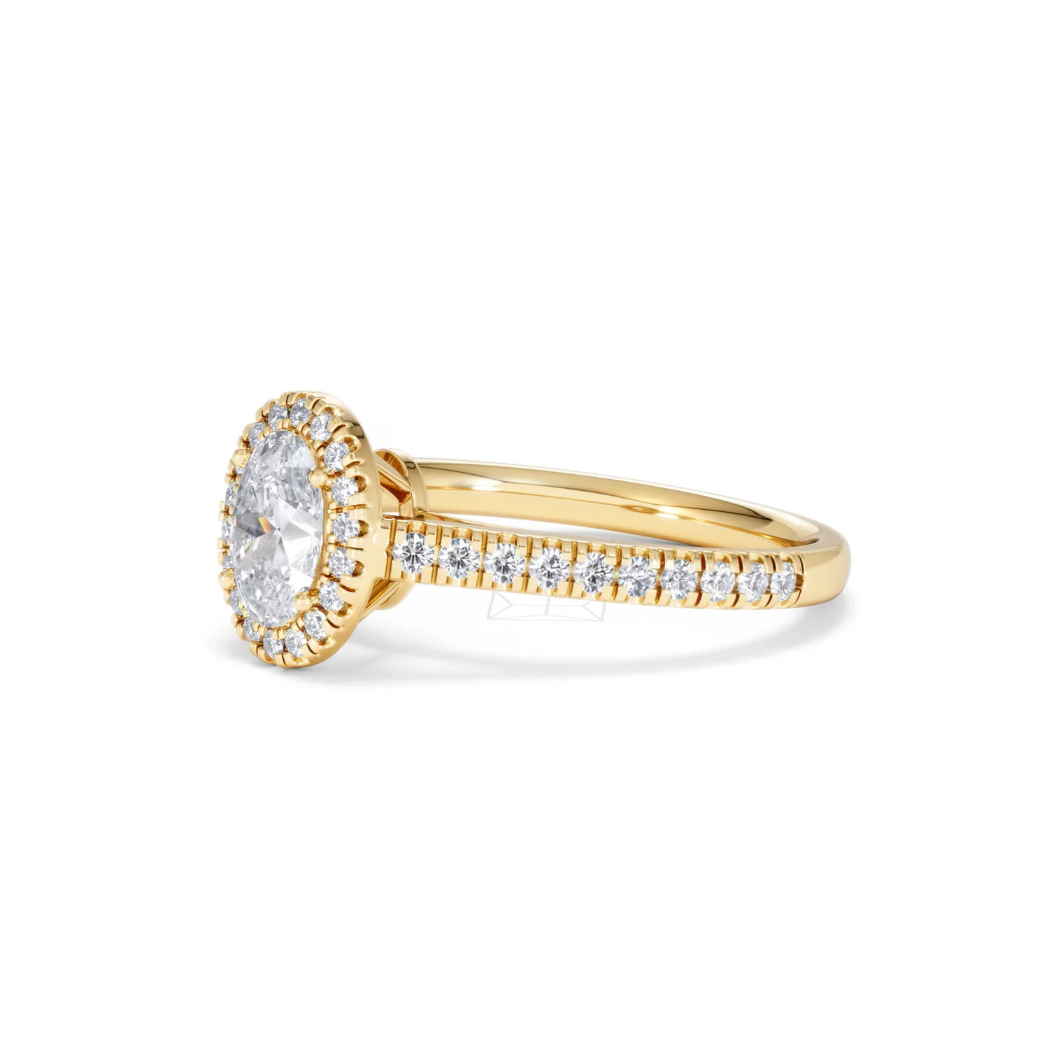 Georgina GIA Oval Diamond Halo Engagement Ring 18K Gold 1.30ct G/Vs2 - Image 77