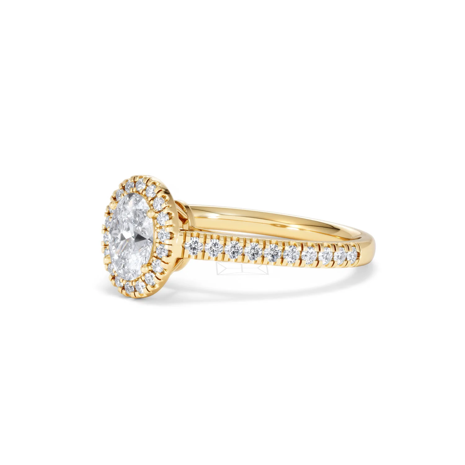Georgina GIA Oval Diamond Halo Engagement Ring 18K Gold 1.30ct G/Vs2 - Image 78