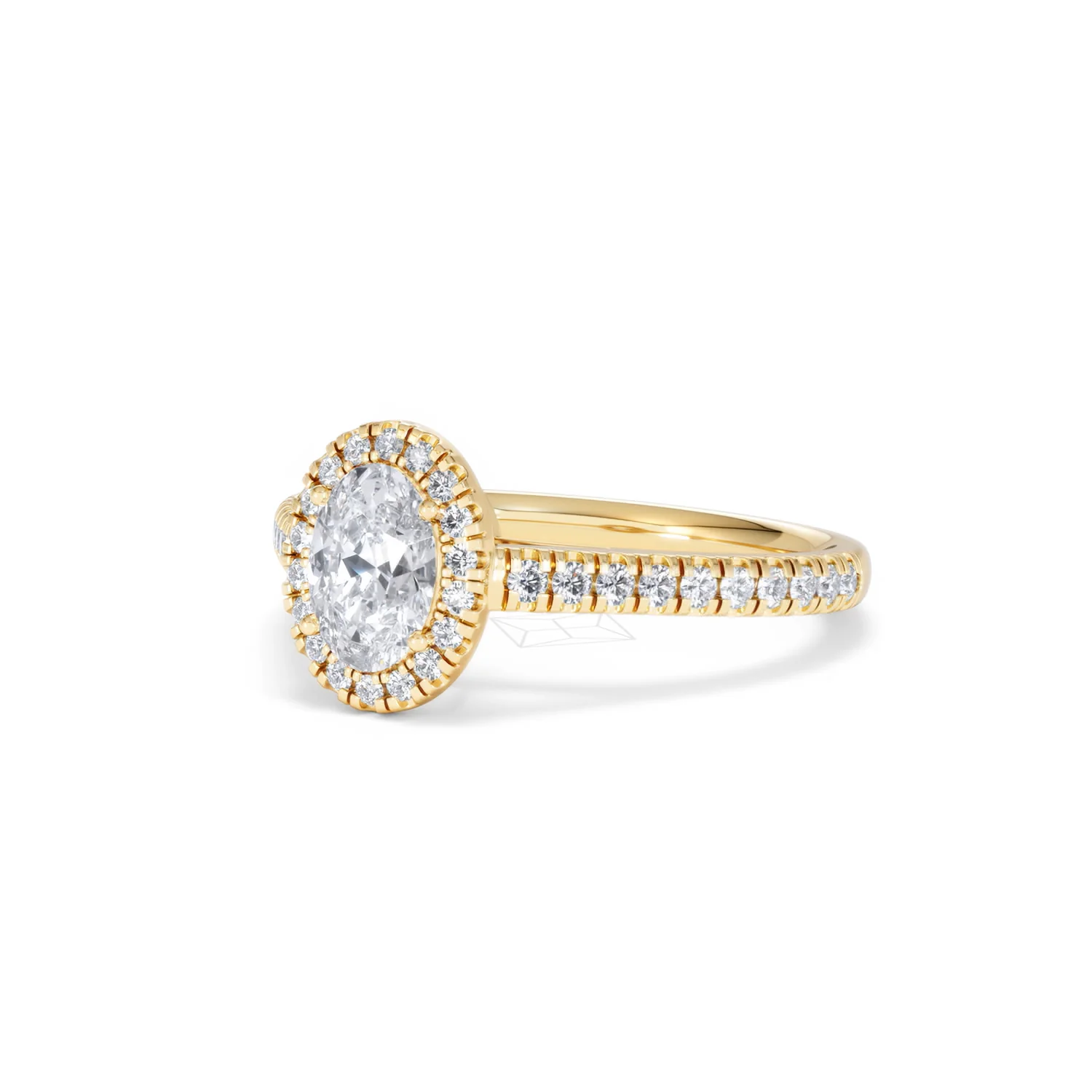 Georgina GIA Oval Diamond Halo Engagement Ring 18K Gold 1.30ct G/Vs2 - Image 81