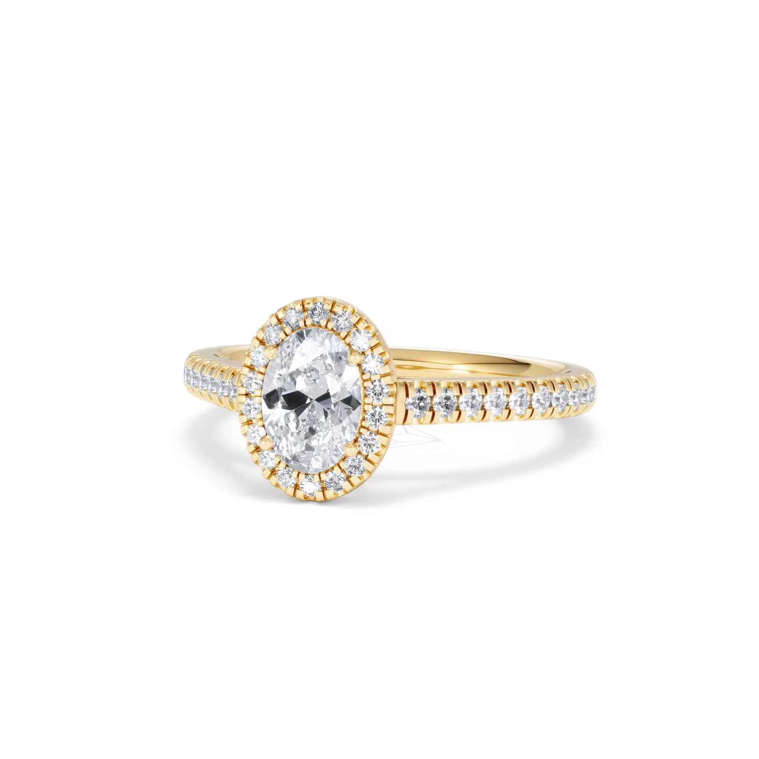 Georgina GIA Oval Diamond Halo Engagement Ring 18K Gold 1.30ct G/Vs2 - Image 84