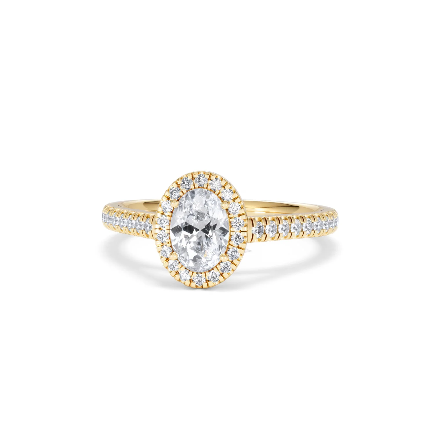 Georgina GIA Oval Diamond Halo Engagement Ring 18K Gold 1.30ct G/Vs2 - Image 86