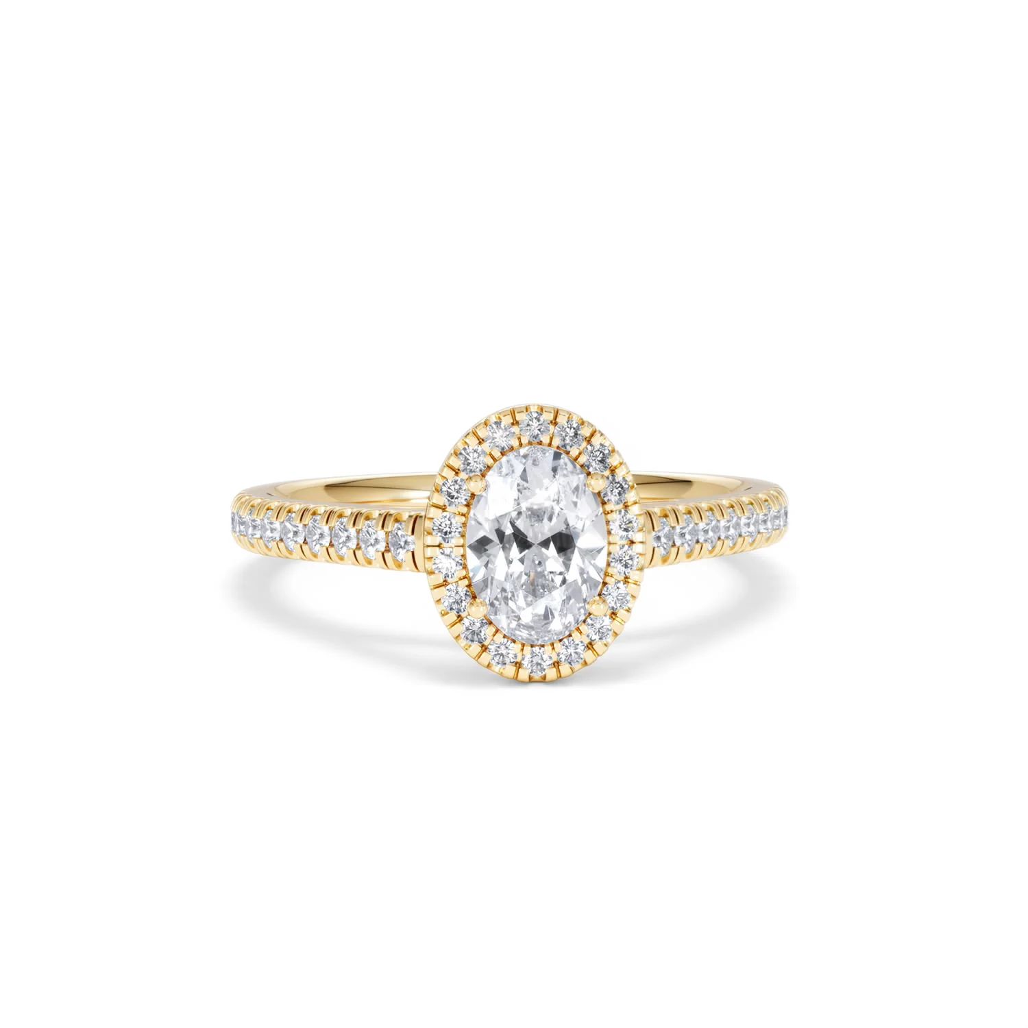 Georgina GIA Oval Diamond Halo Engagement Ring 18K Gold 1.30ct G/Vs2 - Image 9