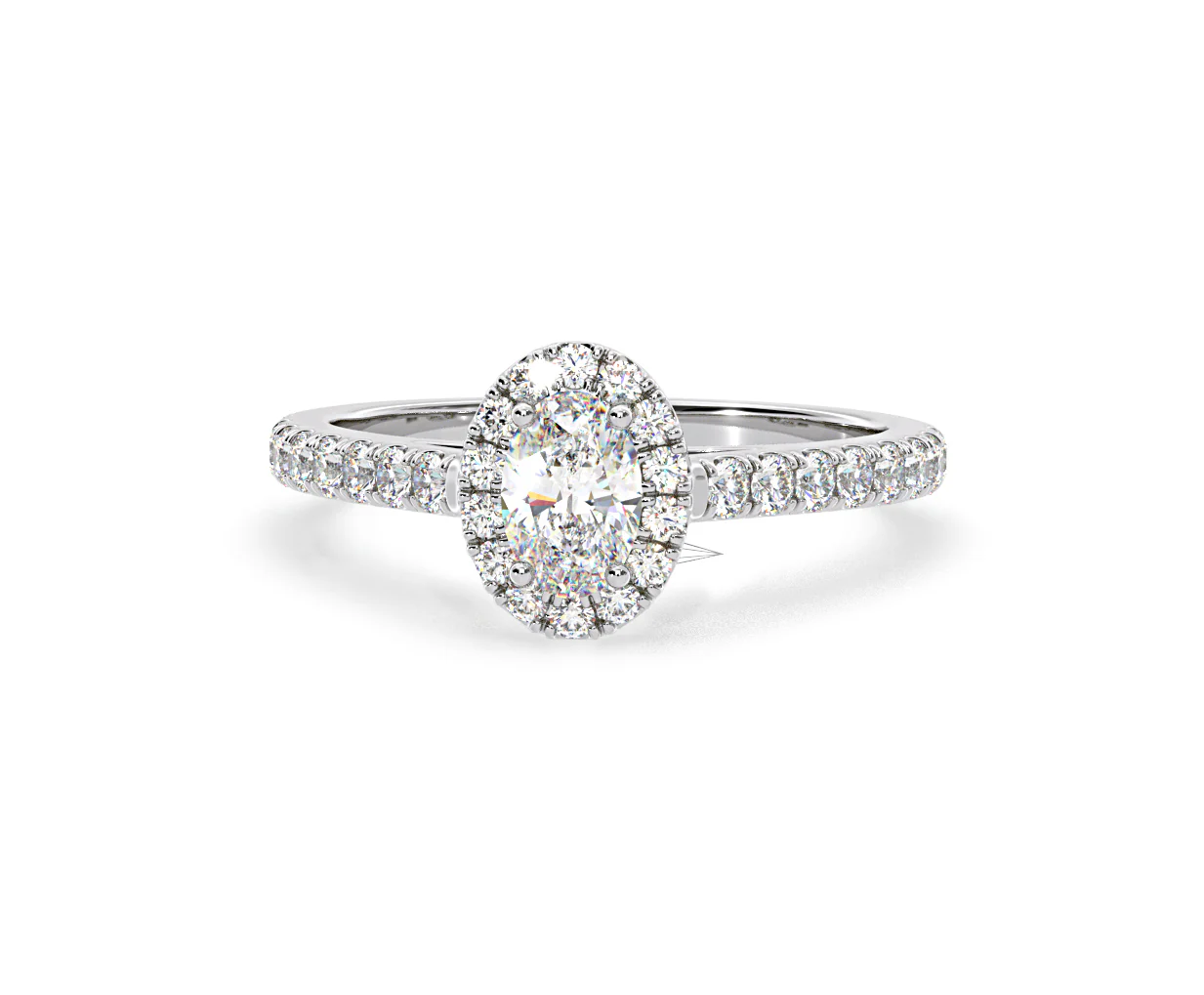 Georgina GIA Oval Diamond Halo Engagement Ring 18KW Gold 1.30ct G/Vs1 - Image 10