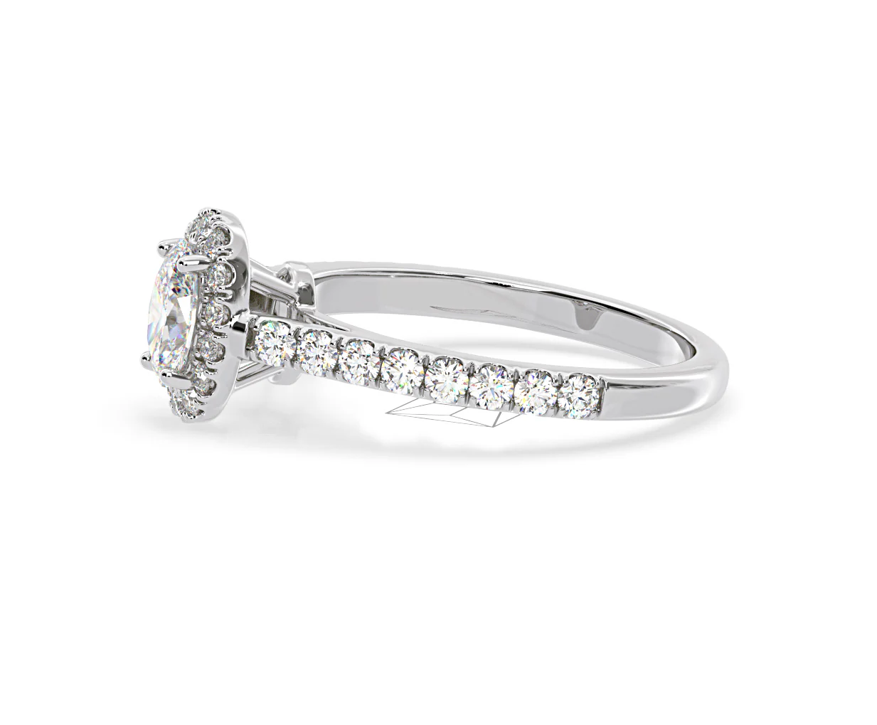 Georgina GIA Oval Diamond Halo Engagement Ring 18KW Gold 1.30ct G/Vs1 - Image 25