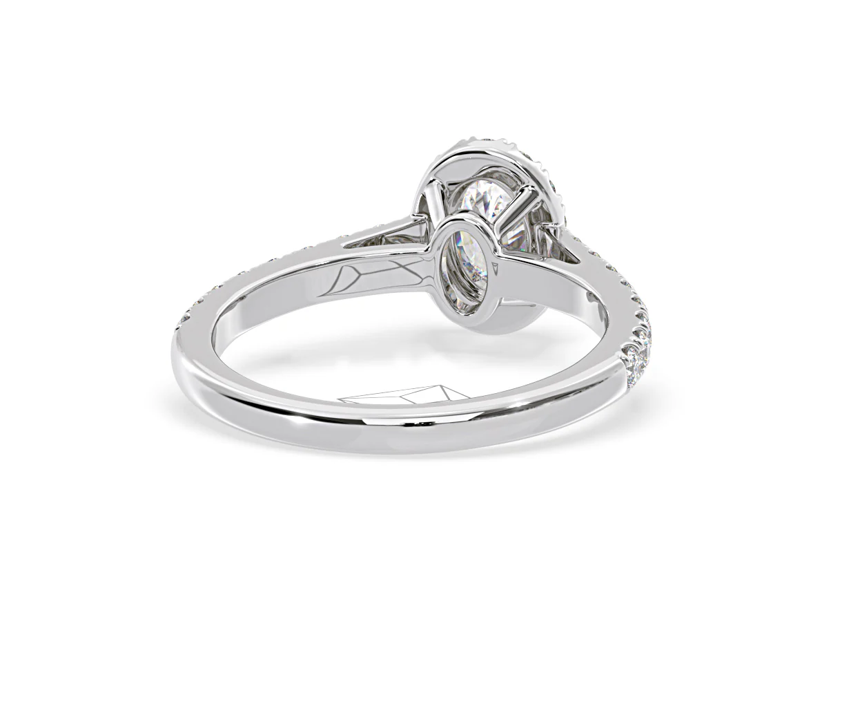 Georgina GIA Oval Diamond Halo Engagement Ring 18KW Gold 1.30ct G/Vs1 - Image 52