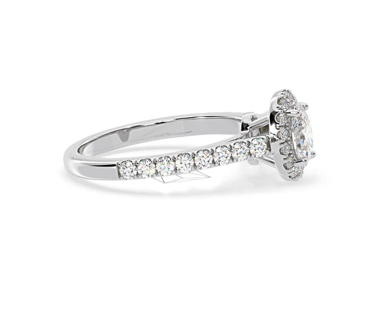 Georgina GIA Oval Diamond Halo Engagement Ring 18KW Gold 1.30ct G/Vs1 - Image 72