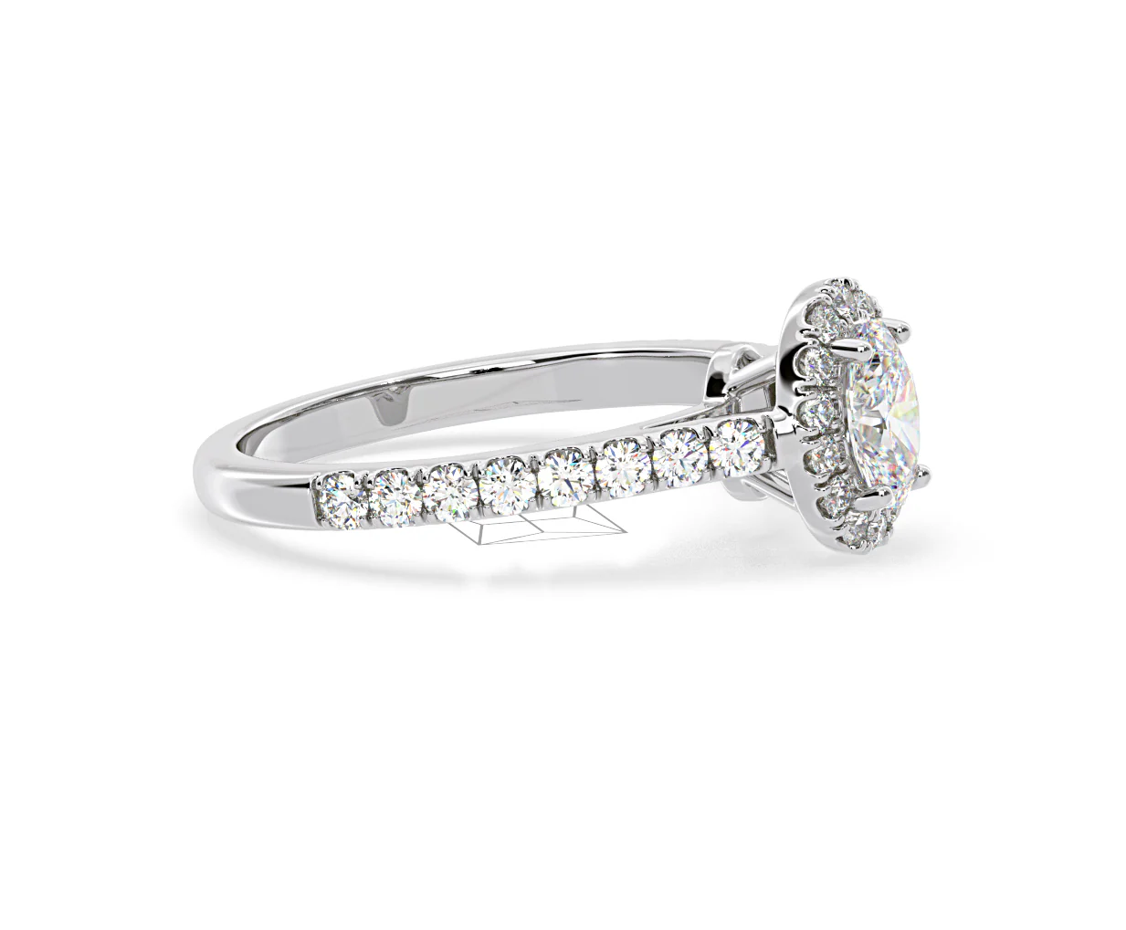 Georgina GIA Oval Diamond Halo Engagement Ring 18KW Gold 1.30ct G/Vs1 - Image 74