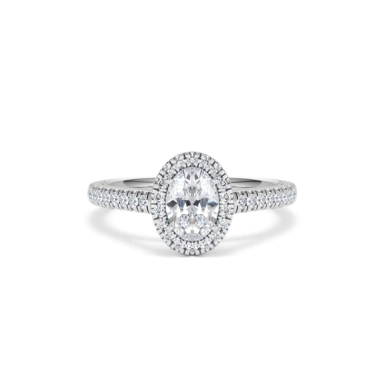 Georgina GIA Oval Diamond Halo Engagement Ring 18KW Gold 1.30ct G/Vs2 - Image 10