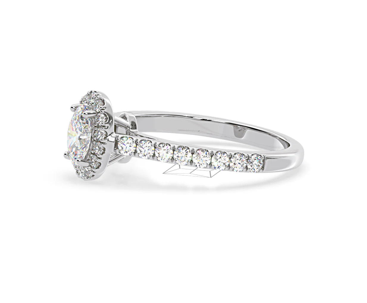 Georgina GIA Oval Diamond Halo Engagement Ring 18KW Gold 1.30ct G/Vs2 - Image 104