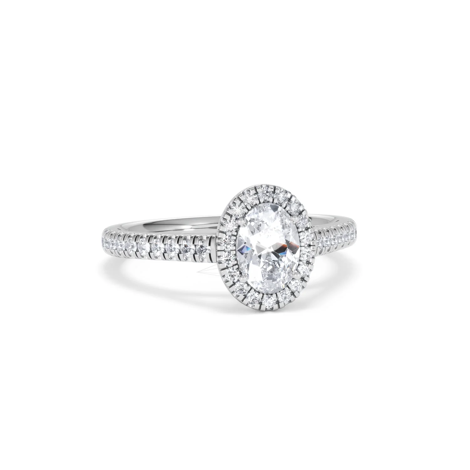 Georgina GIA Oval Diamond Halo Engagement Ring 18KW Gold 1.30ct G/Vs2 - Image 13