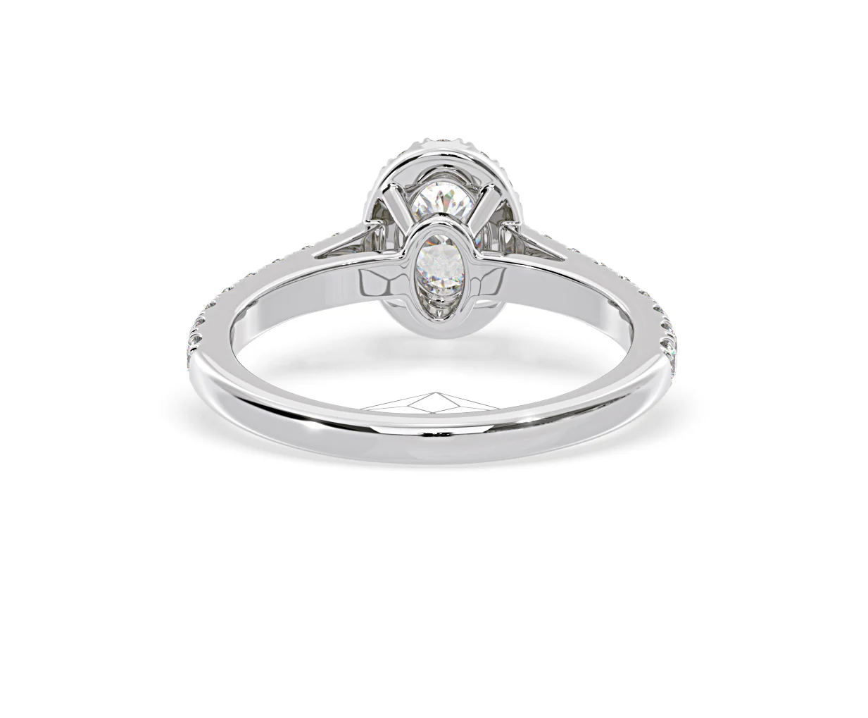 Georgina GIA Oval Diamond Halo Engagement Ring 18KW Gold 1.30ct G/Vs2 - Image 130