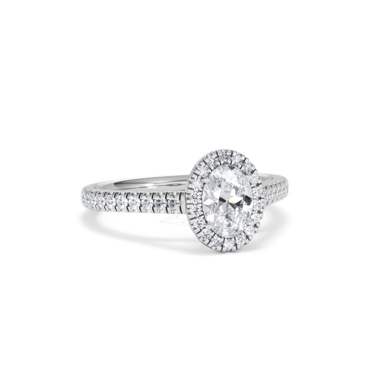 Georgina GIA Oval Diamond Halo Engagement Ring 18KW Gold 1.30ct G/Vs2 - Image 14