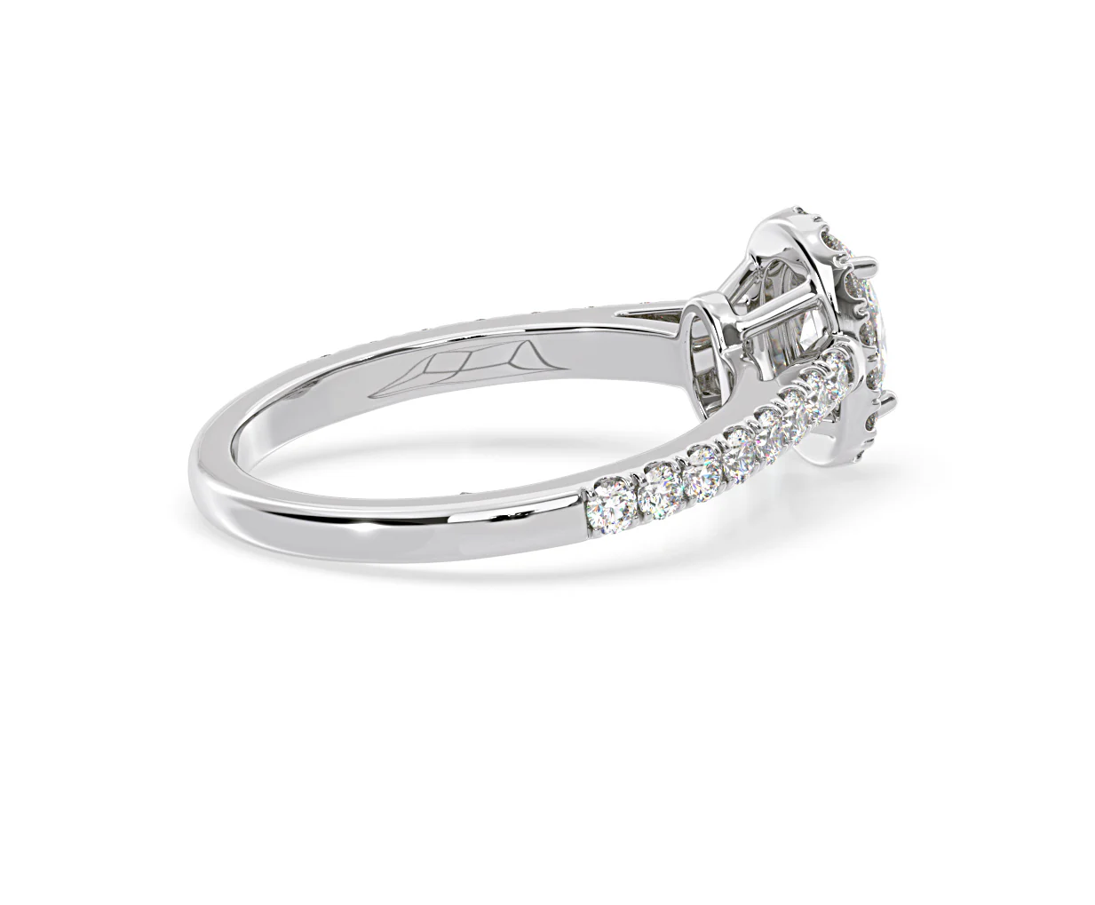 Georgina GIA Oval Diamond Halo Engagement Ring 18KW Gold 1.30ct G/Vs2 - Image 143