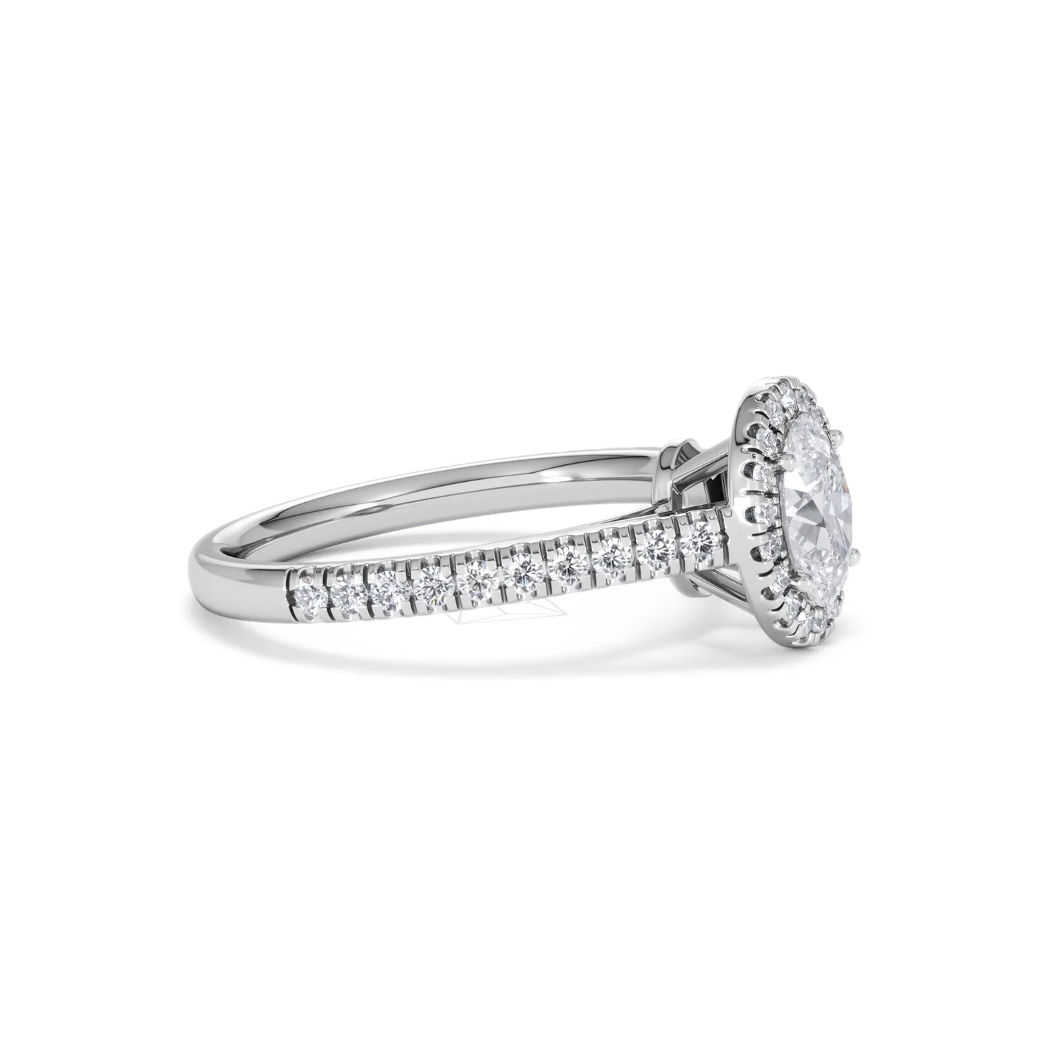 Georgina GIA Oval Diamond Halo Engagement Ring 18KW Gold 1.30ct G/Vs2 - Image 24