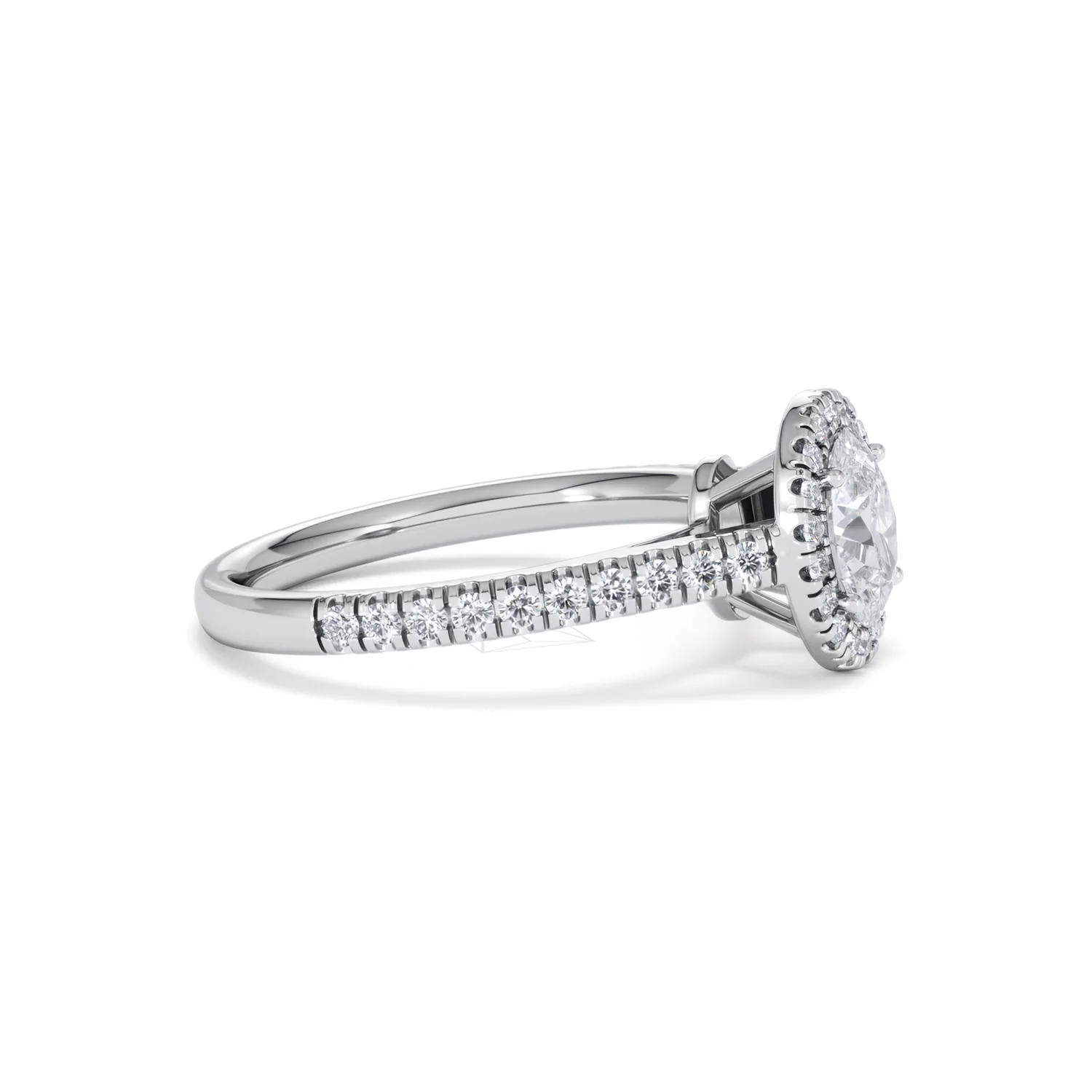 Georgina GIA Oval Diamond Halo Engagement Ring 18KW Gold 1.30ct G/Vs2 - Image 25
