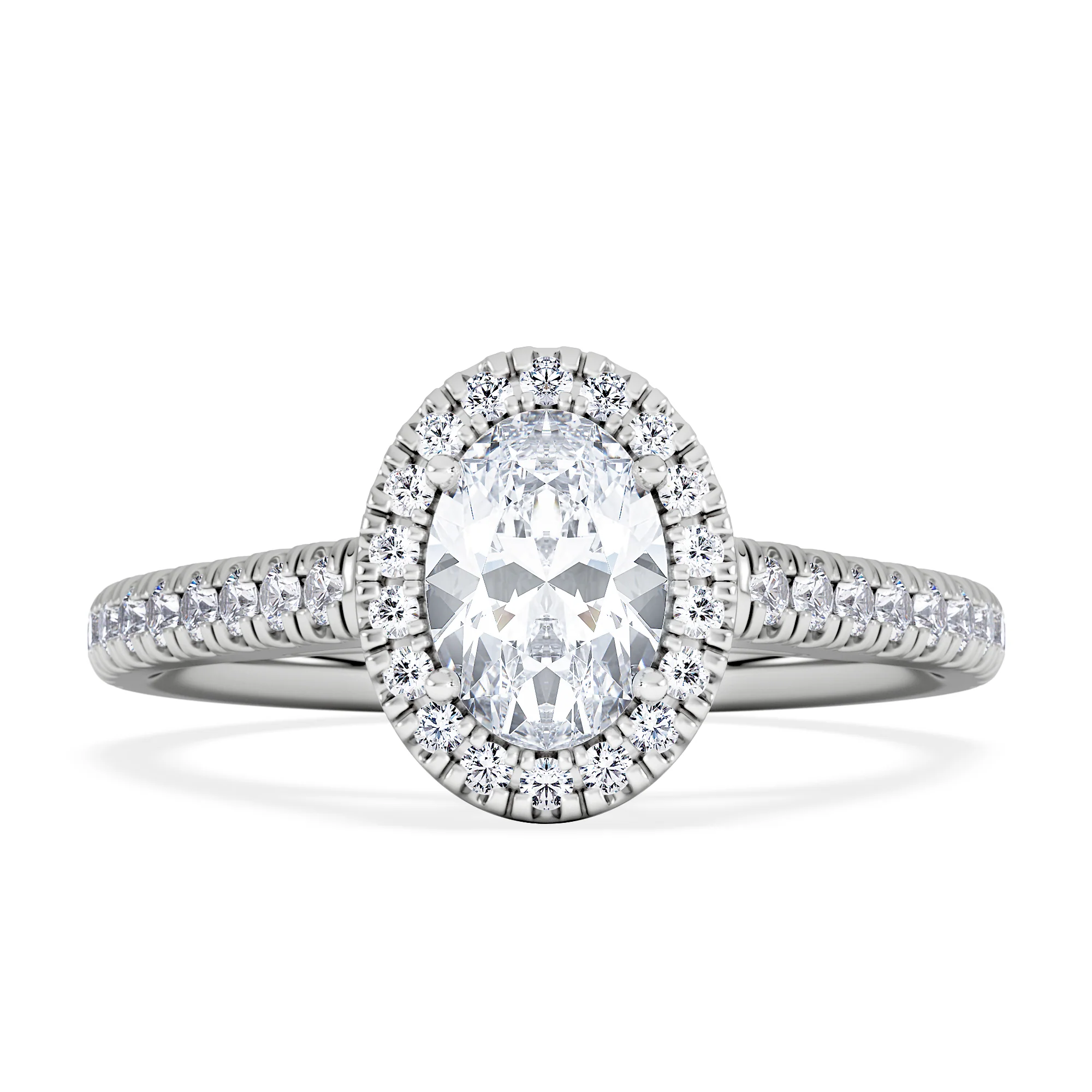 Georgina GIA Oval Diamond Halo Engagement Ring 18KW Gold 1.30ct G/Vs2 - Image 7