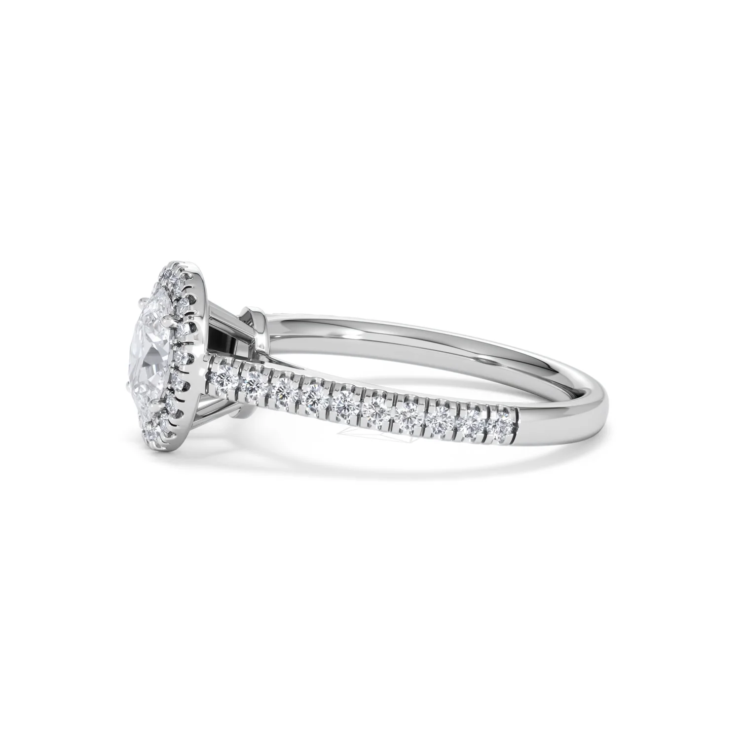 Georgina GIA Oval Diamond Halo Engagement Ring 18KW Gold 1.30ct G/Vs2 - Image 74