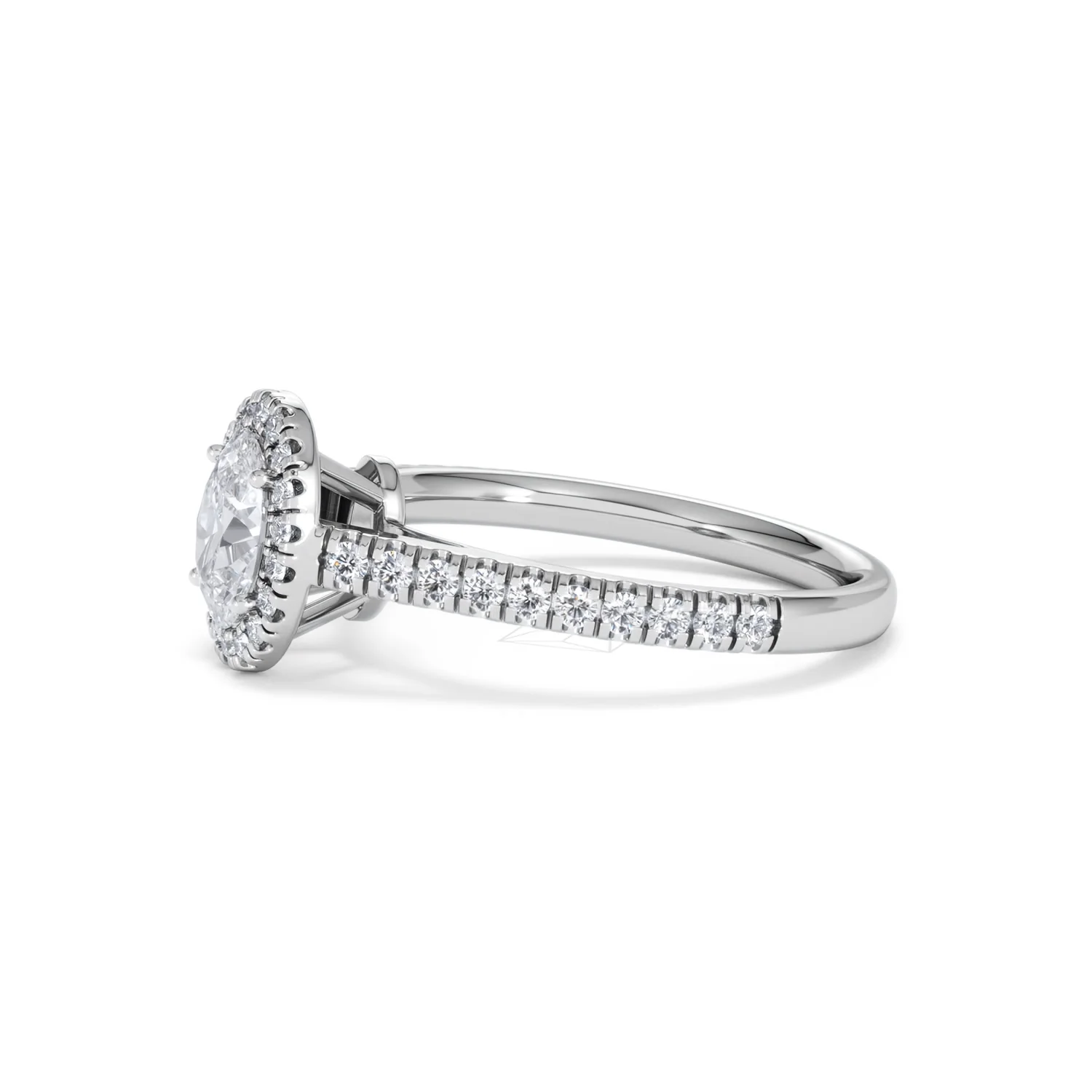 Georgina GIA Oval Diamond Halo Engagement Ring 18KW Gold 1.30ct G/Vs2 - Image 75