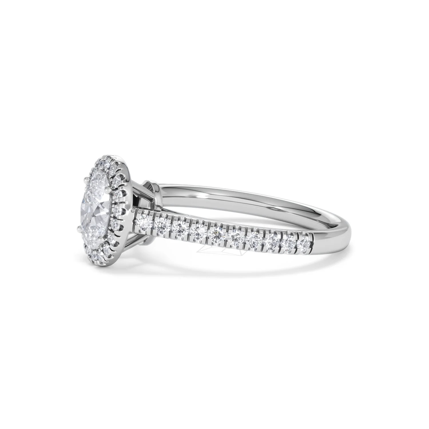 Georgina GIA Oval Diamond Halo Engagement Ring 18KW Gold 1.30ct G/Vs2 - Image 76