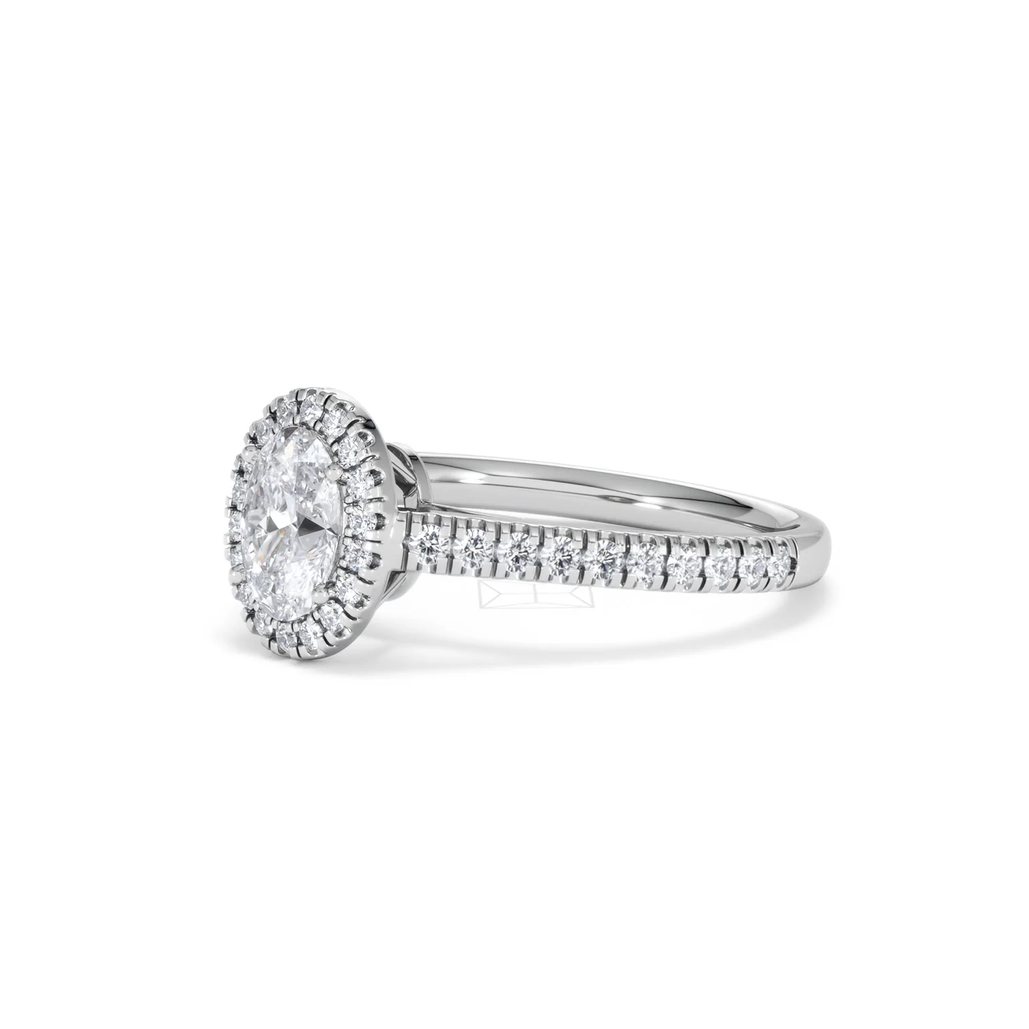 Georgina GIA Oval Diamond Halo Engagement Ring 18KW Gold 1.30ct G/Vs2 - Image 80