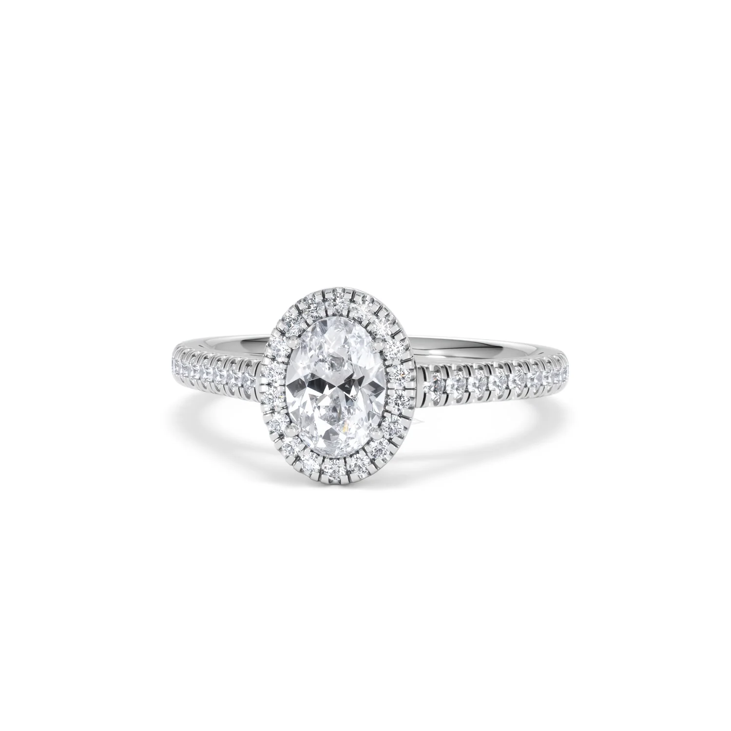 Georgina GIA Oval Diamond Halo Engagement Ring 18KW Gold 1.30ct G/Vs2 - Image 88