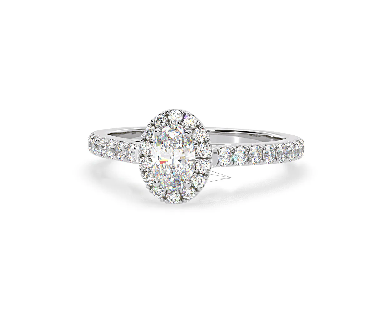 Georgina GIA Oval Diamond Halo Engagement Ring 18KW Gold 1.30ct G/Vs2 - Image 92