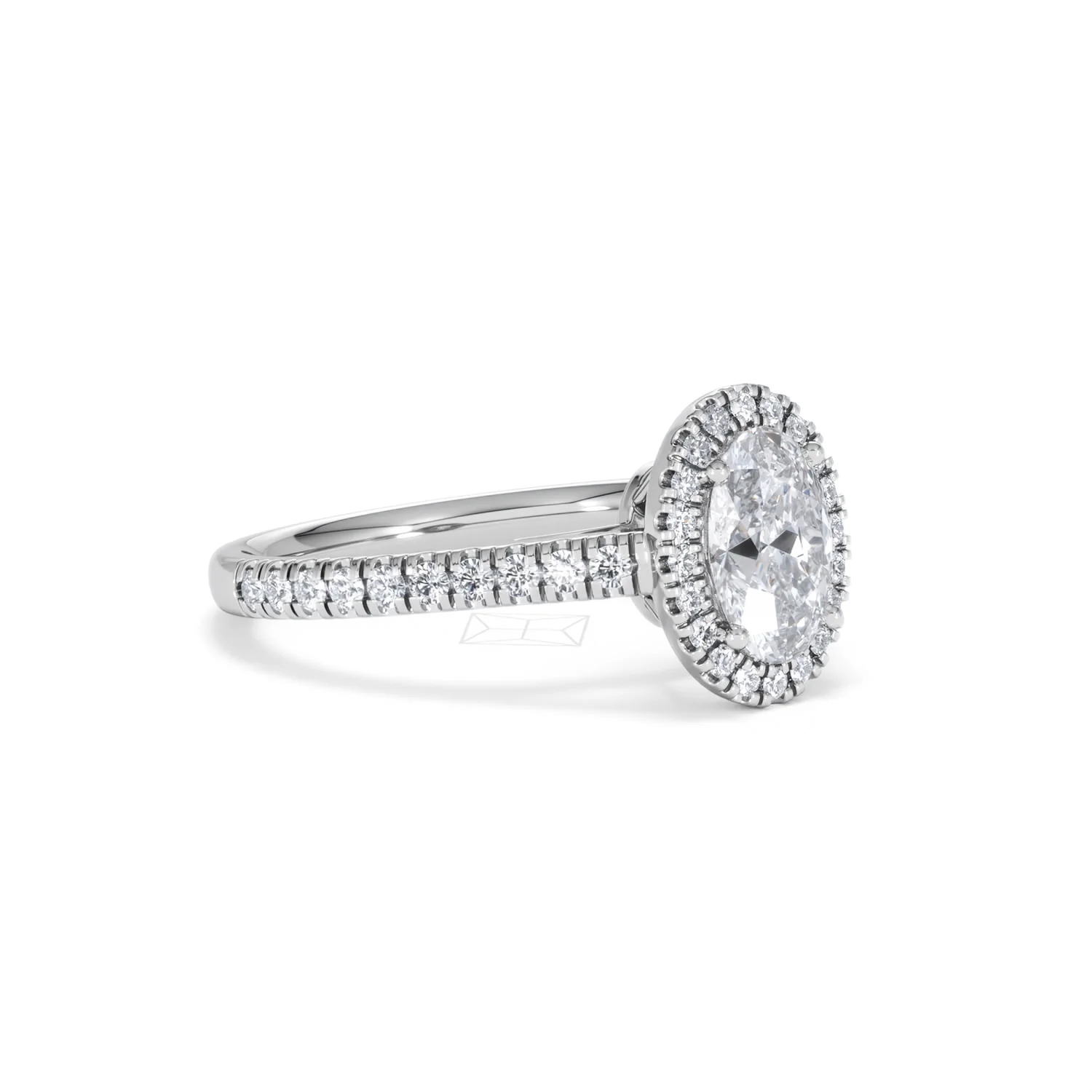 Georgina GIA Oval Diamond Halo Engagement Ring 18KW Gold 1.55ct G/VS1 - Image 17