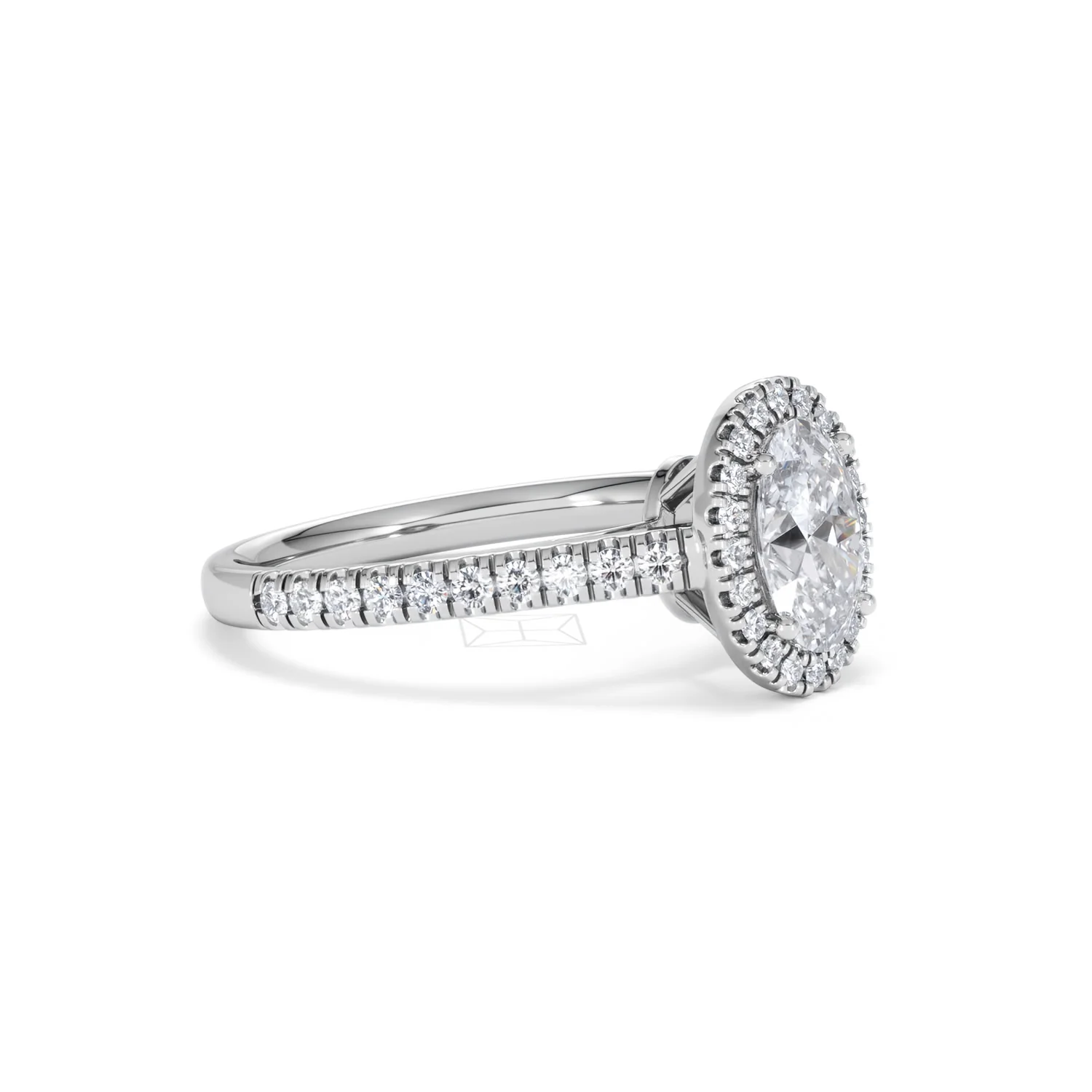 Georgina GIA Oval Diamond Halo Engagement Ring 18KW Gold 1.55ct G/VS1 - Image 19