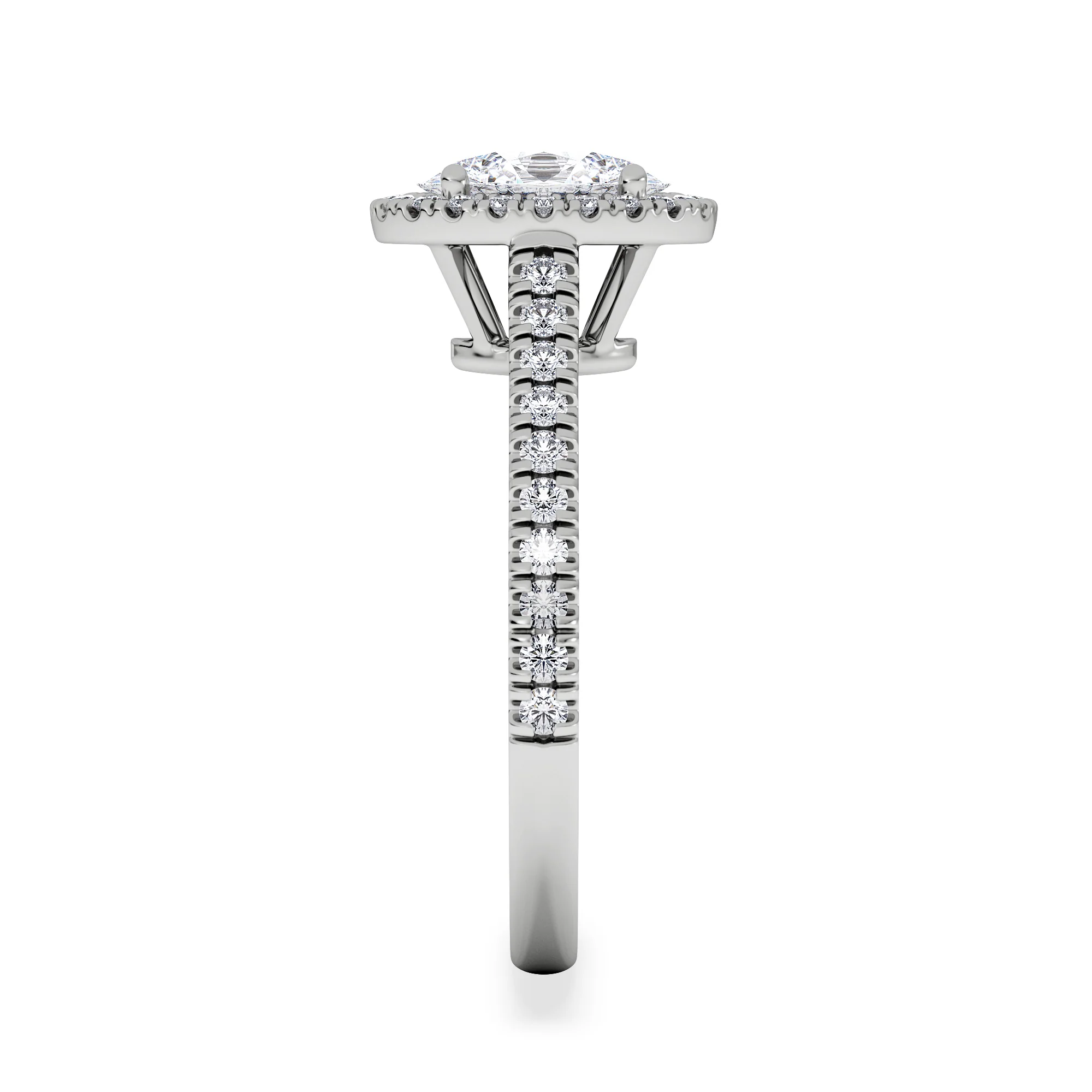 Georgina GIA Oval Diamond Halo Engagement Ring 18KW Gold 1.55ct G/VS1 - Image 5