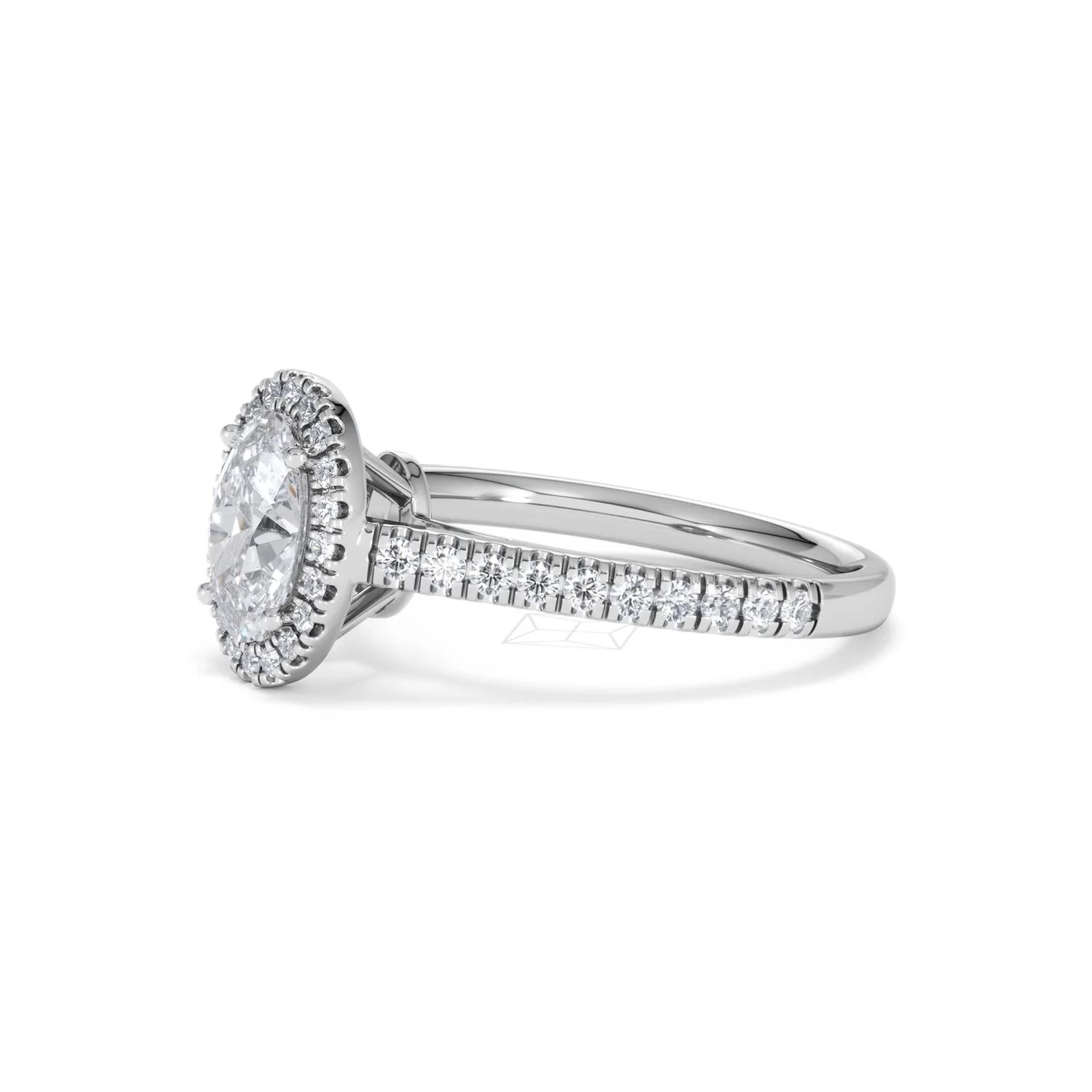 Georgina GIA Oval Diamond Halo Engagement Ring 18KW Gold 1.55ct G/VS1 - Image 75