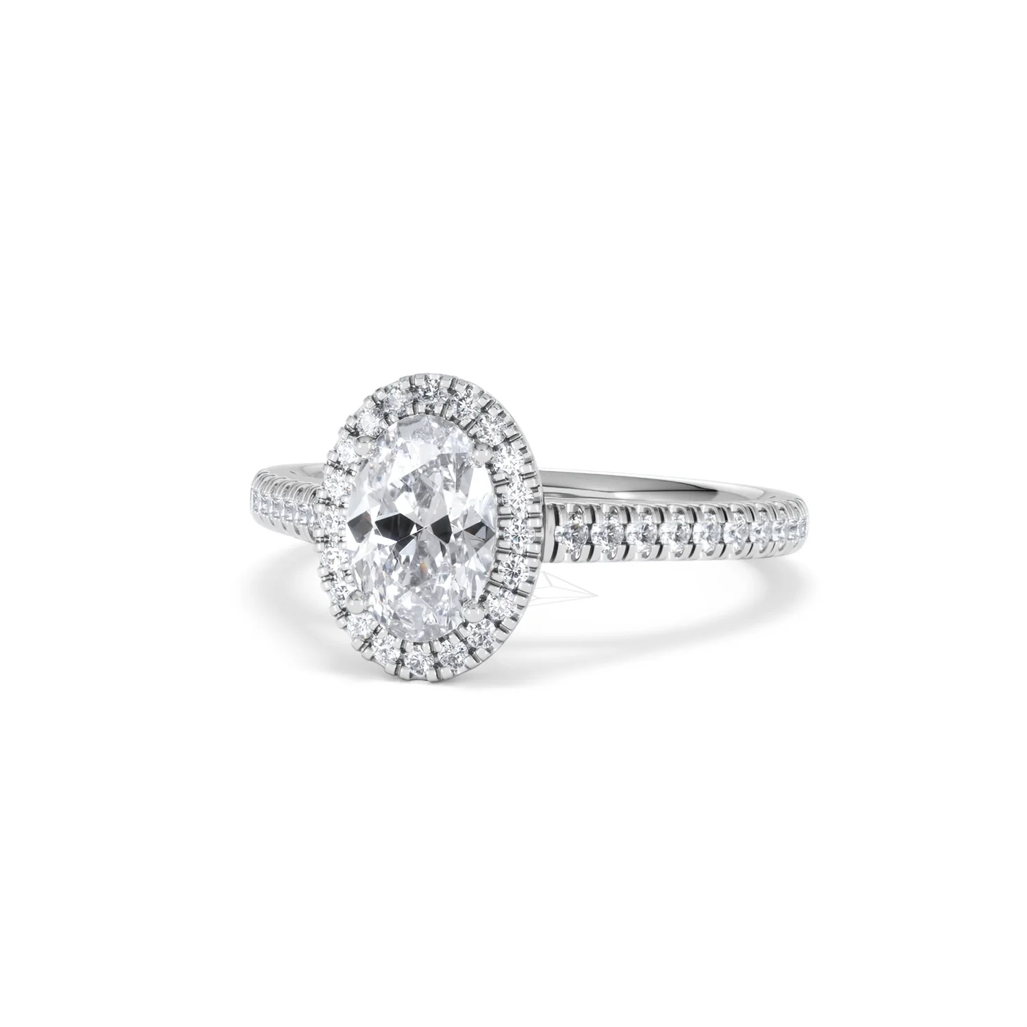 Georgina GIA Oval Diamond Halo Engagement Ring 18KW Gold 1.55ct G/VS1 - Image 84