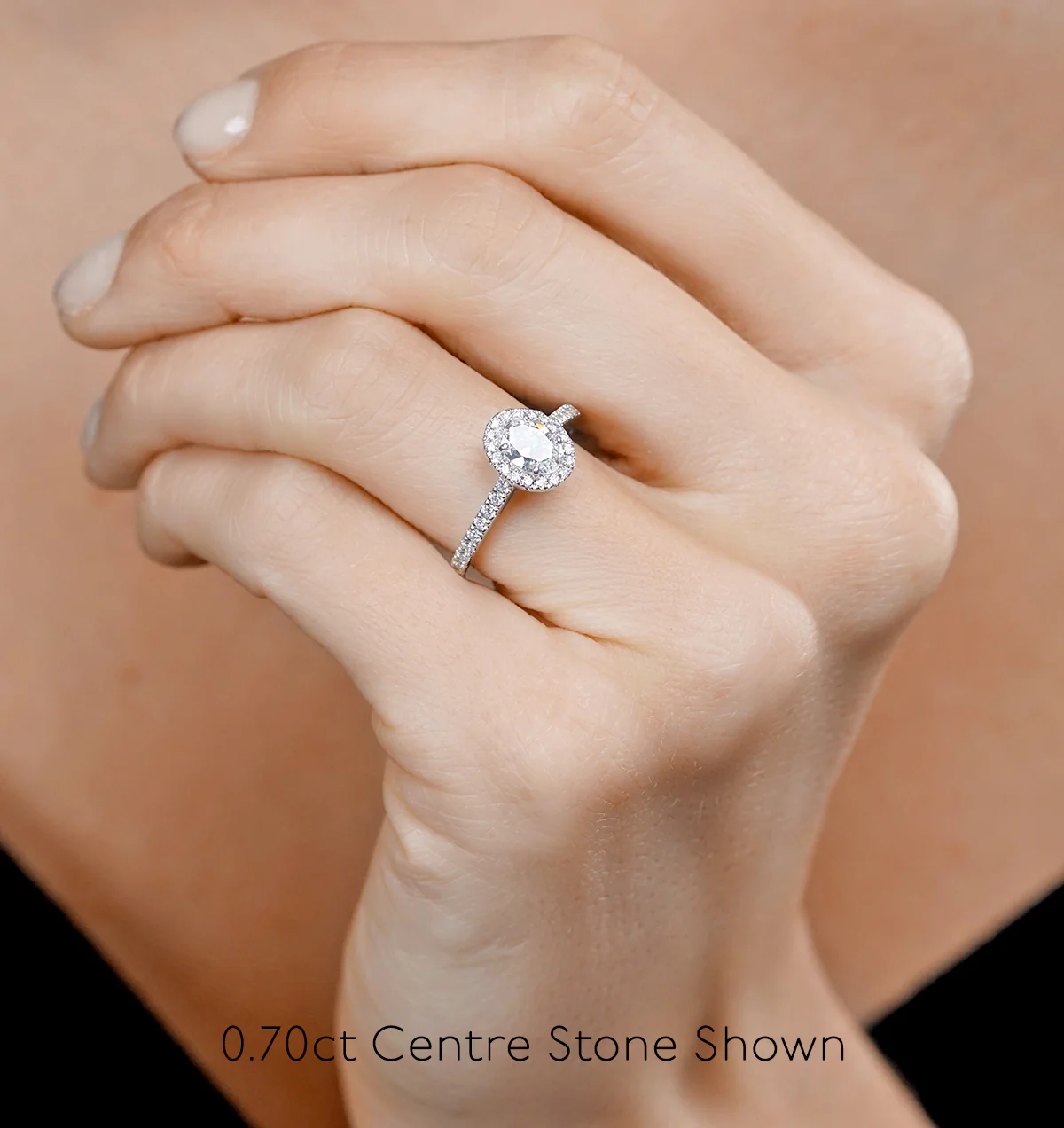 Georgina GIA Oval Diamond Halo Engagement Ring Platinum 1.30ct G/Vs1 - Image 2