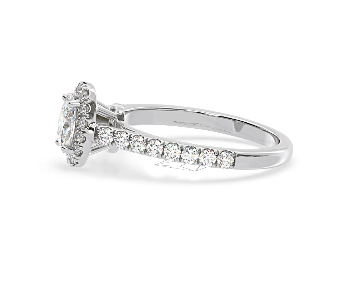 Georgina GIA Oval Diamond Halo Engagement Ring Platinum 1.30ct G/Vs1 - Image 26