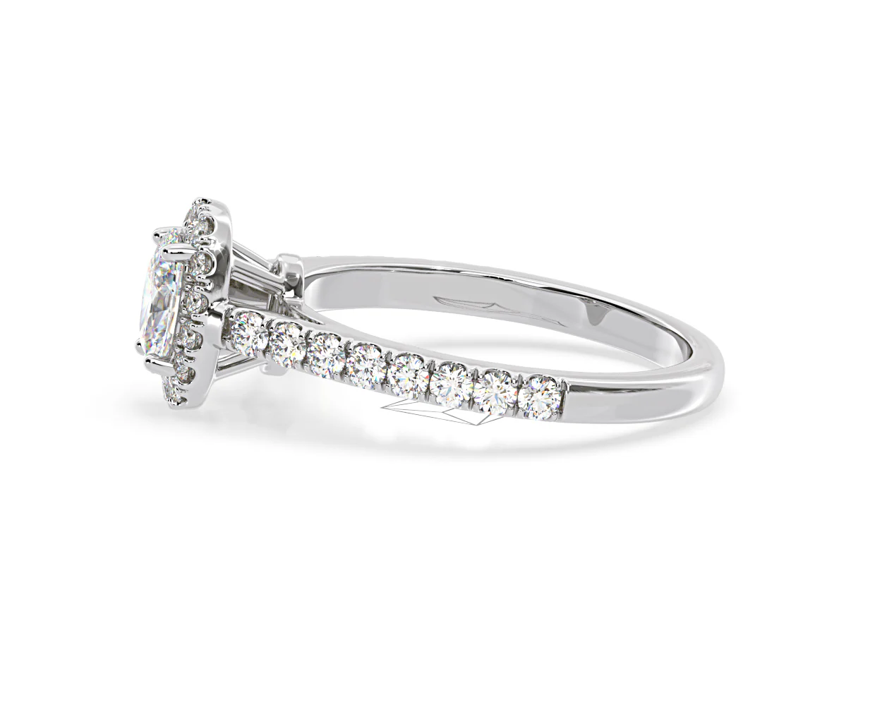 Georgina GIA Oval Diamond Halo Engagement Ring Platinum 1.30ct G/Vs1 - Image 27
