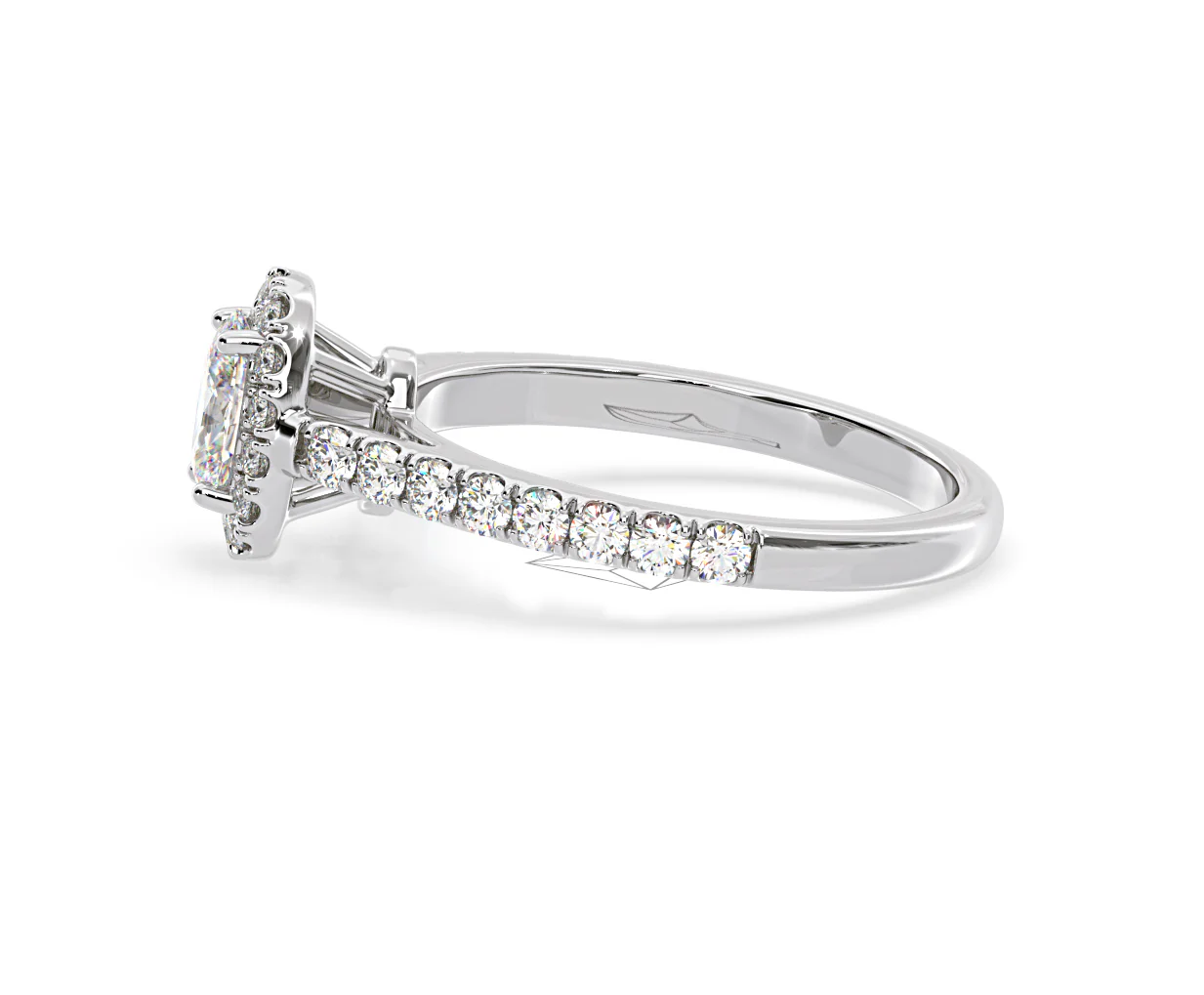 Georgina GIA Oval Diamond Halo Engagement Ring Platinum 1.30ct G/Vs1 - Image 28