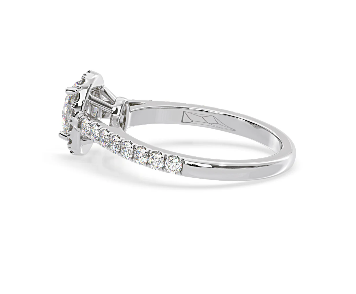 Georgina GIA Oval Diamond Halo Engagement Ring Platinum 1.30ct G/Vs1 - Image 33