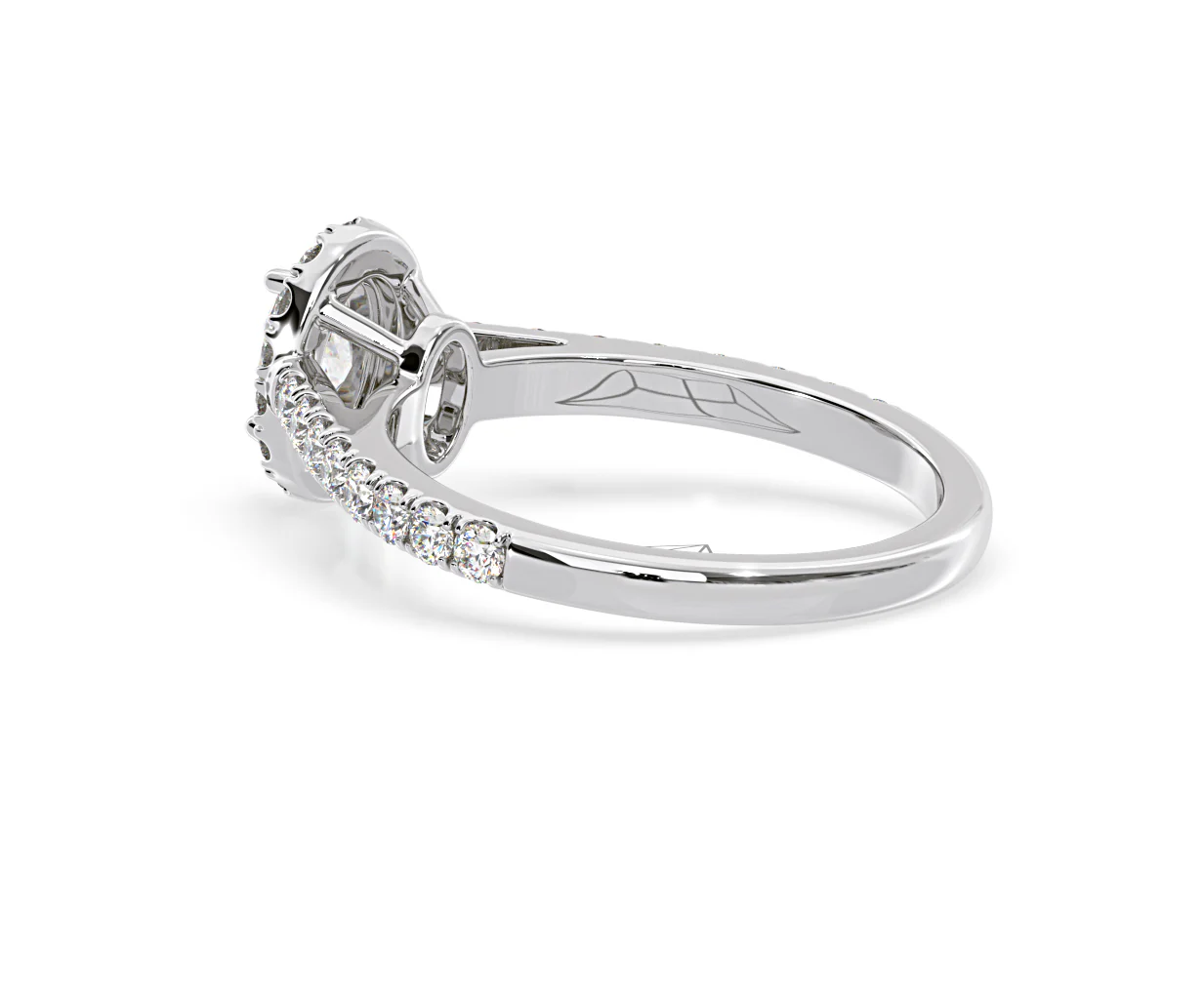 Georgina GIA Oval Diamond Halo Engagement Ring Platinum 1.30ct G/Vs1 - Image 37