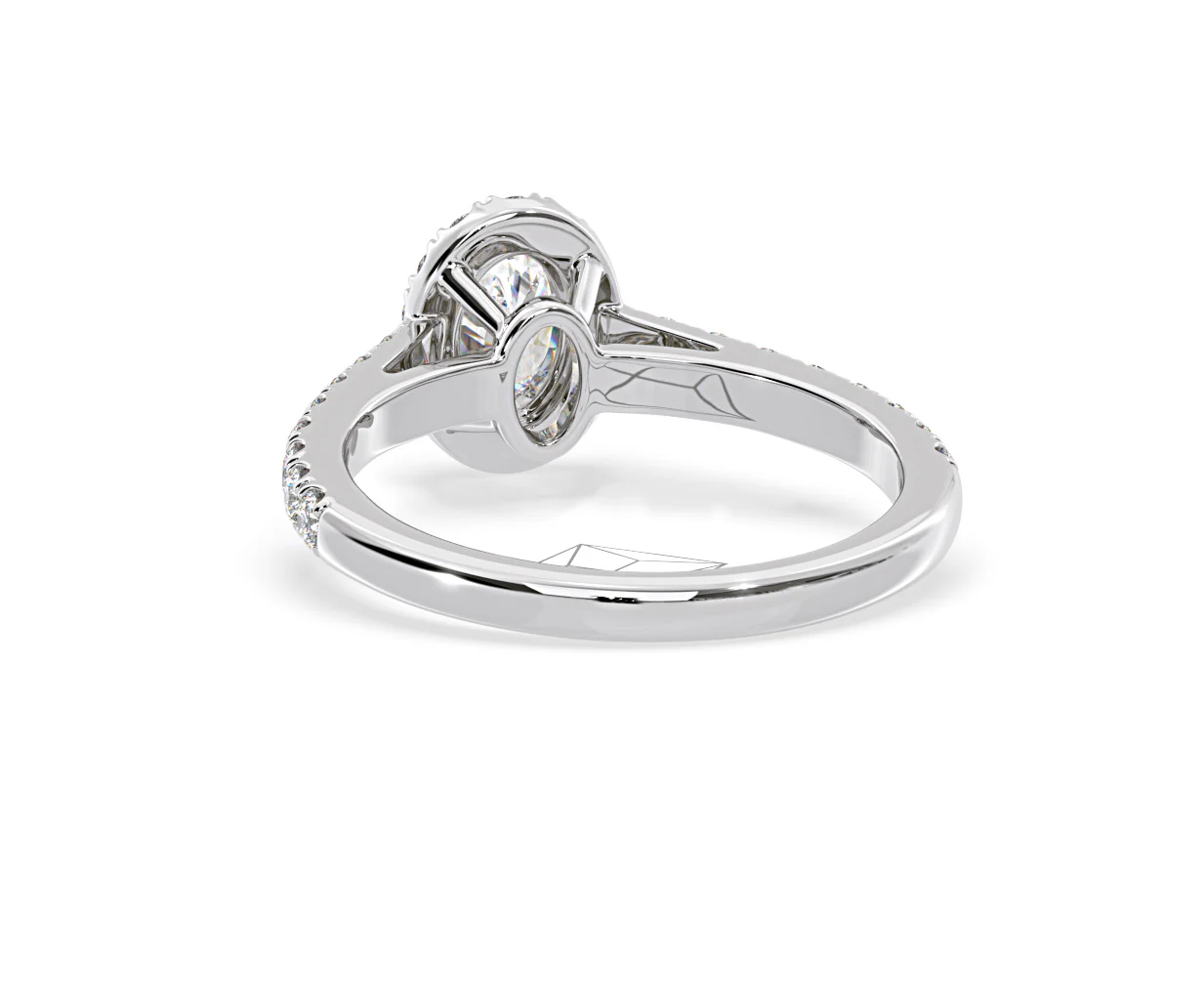 Georgina GIA Oval Diamond Halo Engagement Ring Platinum 1.30ct G/Vs1 - Image 45