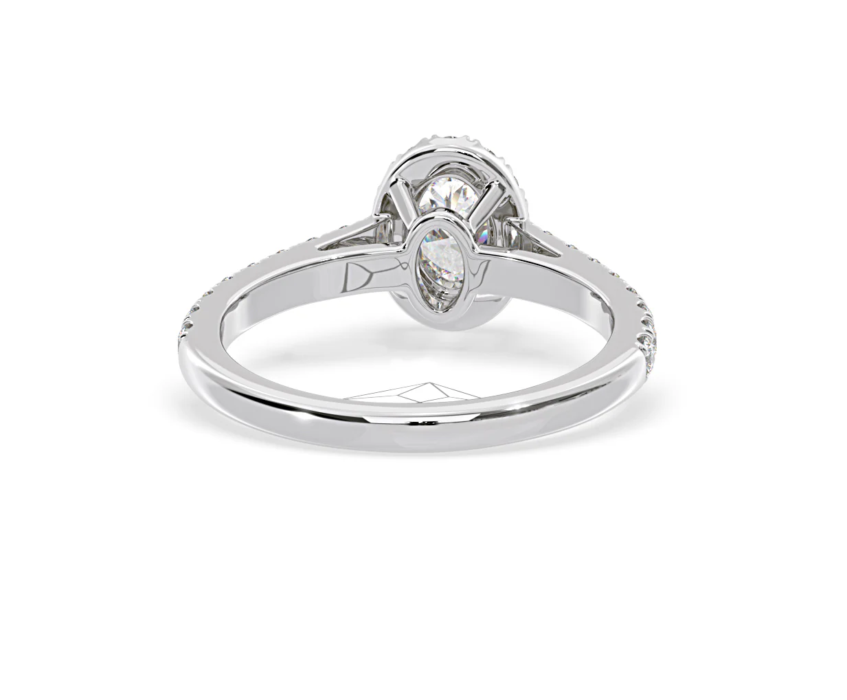 Georgina GIA Oval Diamond Halo Engagement Ring Platinum 1.30ct G/Vs1 - Image 50