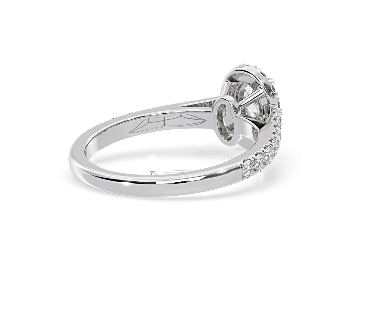 Georgina GIA Oval Diamond Halo Engagement Ring Platinum 1.30ct G/Vs1 - Image 57