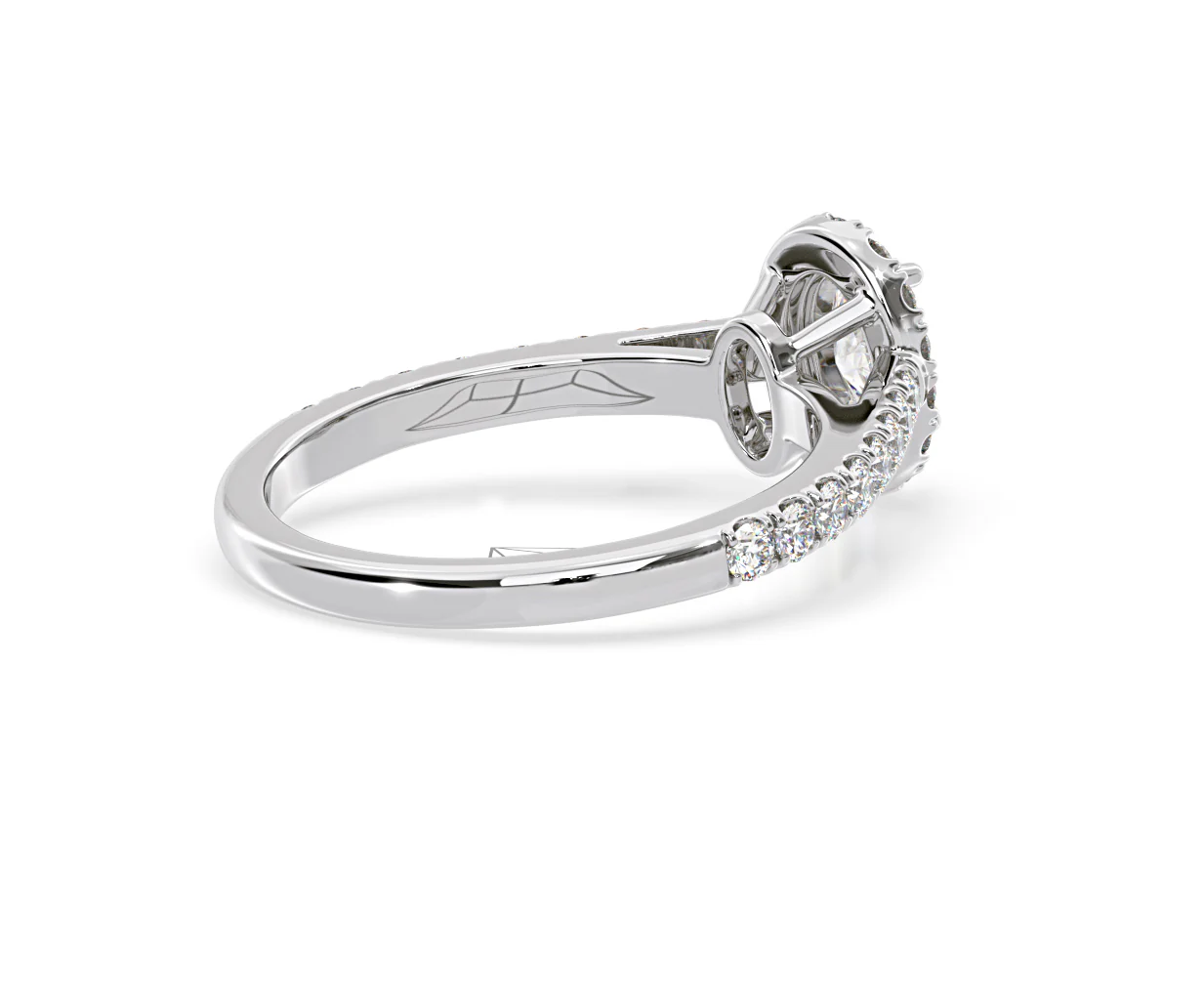 Georgina GIA Oval Diamond Halo Engagement Ring Platinum 1.30ct G/Vs1 - Image 59