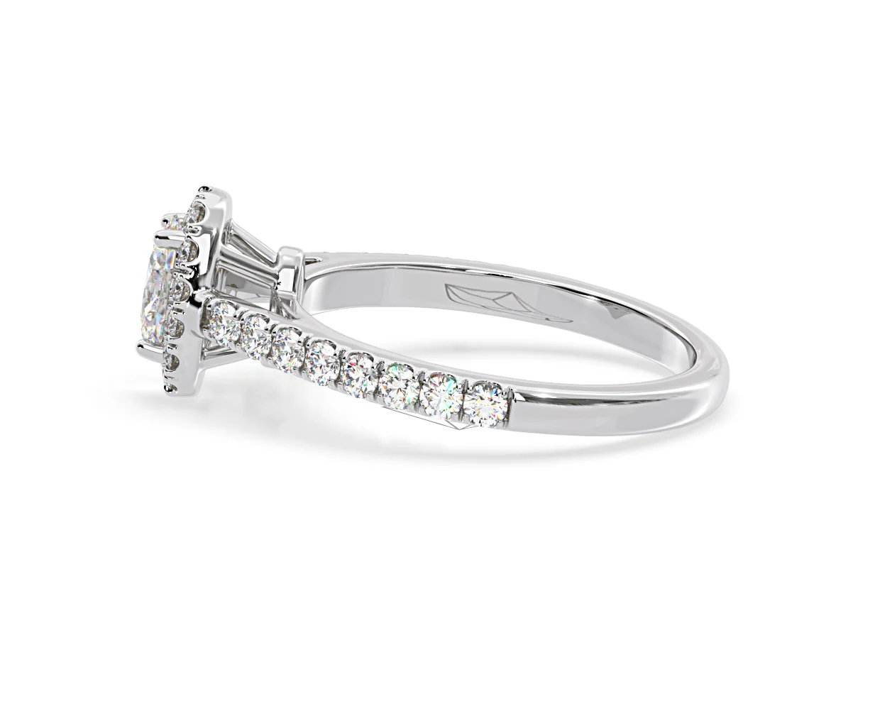 Georgina GIA Oval Diamond Halo Engagement Ring Platinum 1.30ct G/Vs2 - Image 111