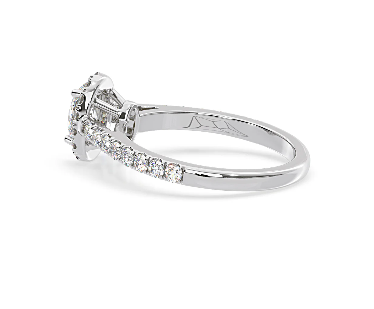 Georgina GIA Oval Diamond Halo Engagement Ring Platinum 1.30ct G/Vs2 - Image 115