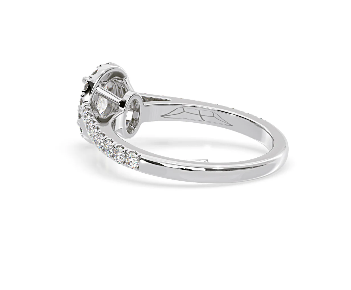 Georgina GIA Oval Diamond Halo Engagement Ring Platinum 1.30ct G/Vs2 - Image 119