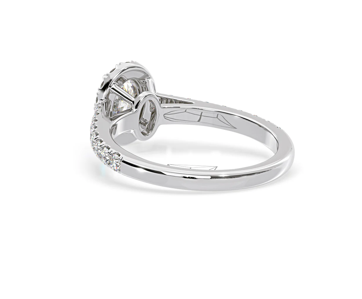 Georgina GIA Oval Diamond Halo Engagement Ring Platinum 1.30ct G/Vs2 - Image 122