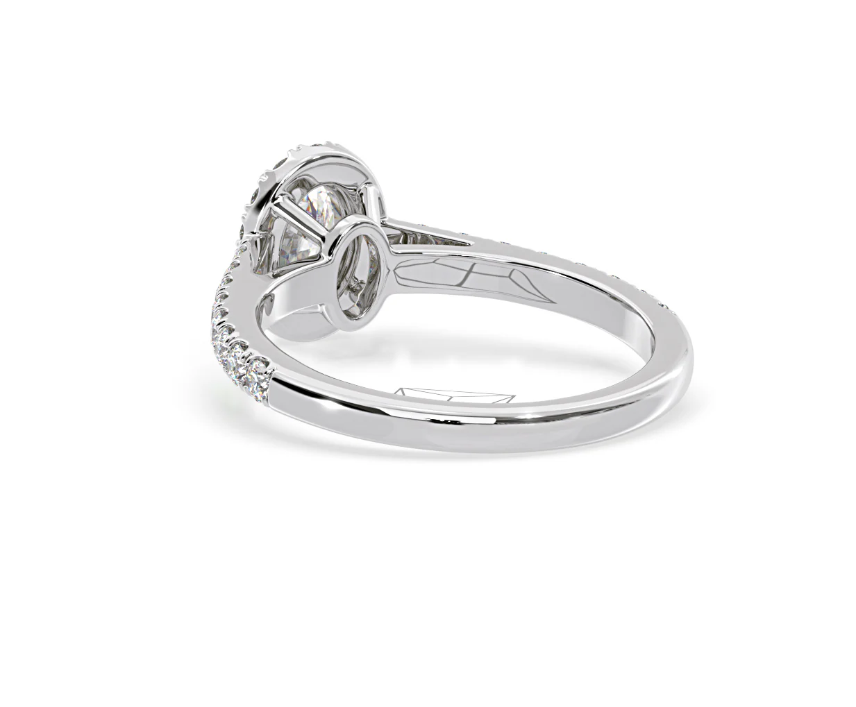 Georgina GIA Oval Diamond Halo Engagement Ring Platinum 1.30ct G/Vs2 - Image 123