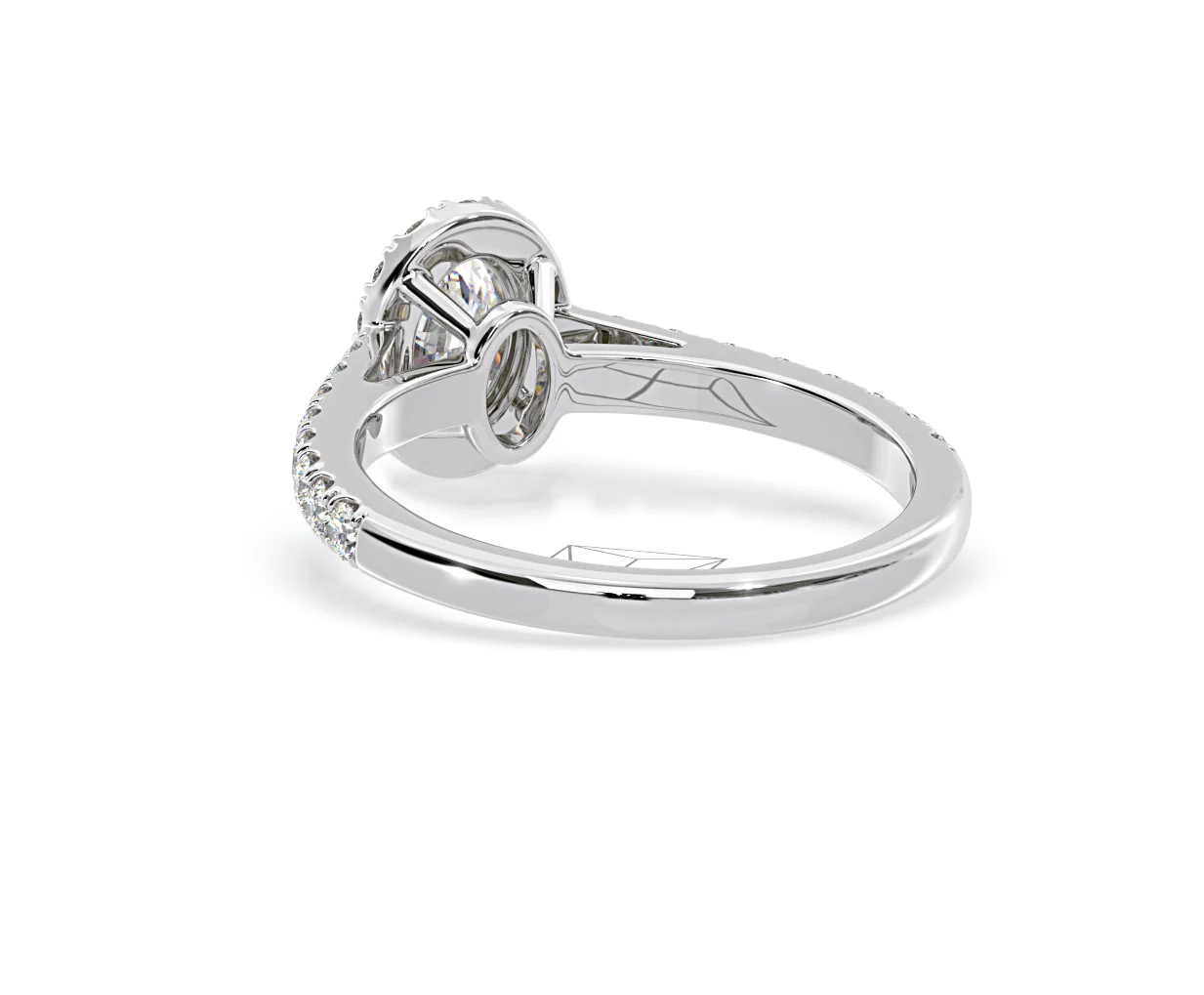 Georgina GIA Oval Diamond Halo Engagement Ring Platinum 1.30ct G/Vs2 - Image 124