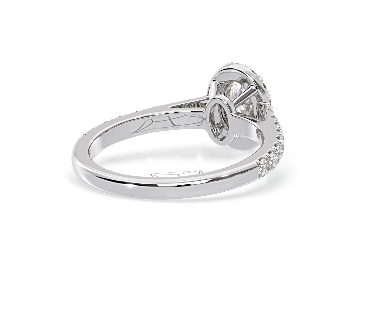 Georgina GIA Oval Diamond Halo Engagement Ring Platinum 1.30ct G/Vs2 - Image 136