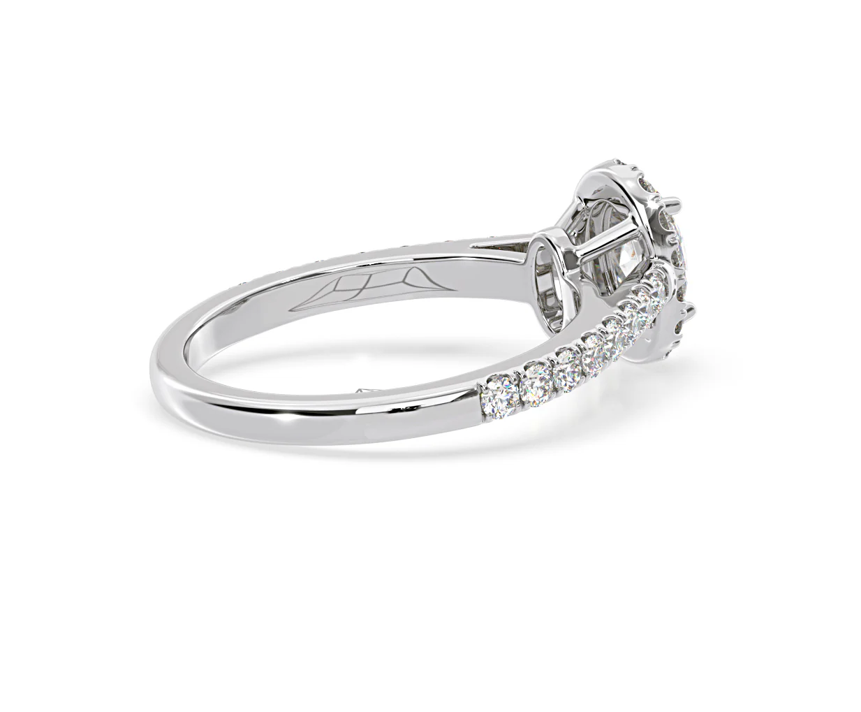 Georgina GIA Oval Diamond Halo Engagement Ring Platinum 1.30ct G/Vs2 - Image 142