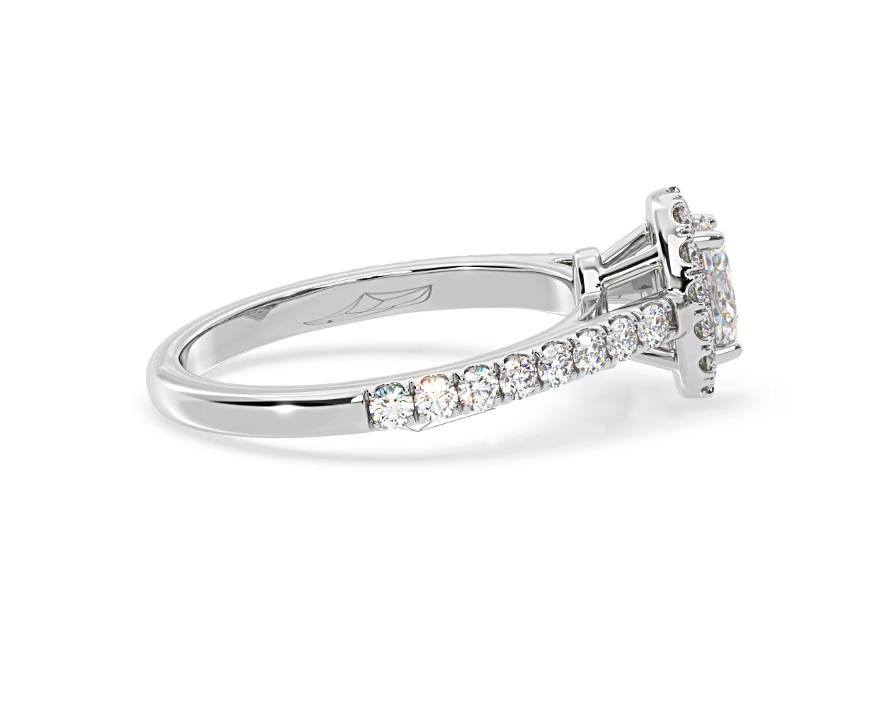 Georgina GIA Oval Diamond Halo Engagement Ring Platinum 1.30ct G/Vs2 - Image 148